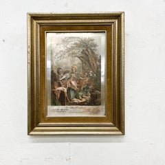 Silberblech Französische Kunst: Le Colin-Maillard Radierung Jacques Firmin Beauvar