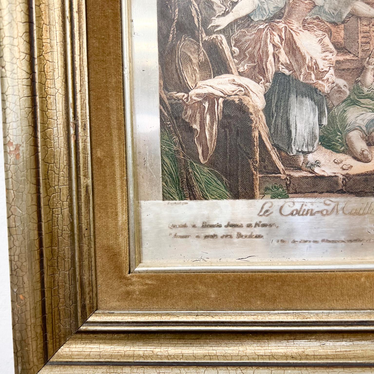 Silberblech Französische Kunst: Le Colin-Maillard Radierung Jacques Firmin Beauvar (20. Jahrhundert) im Angebot