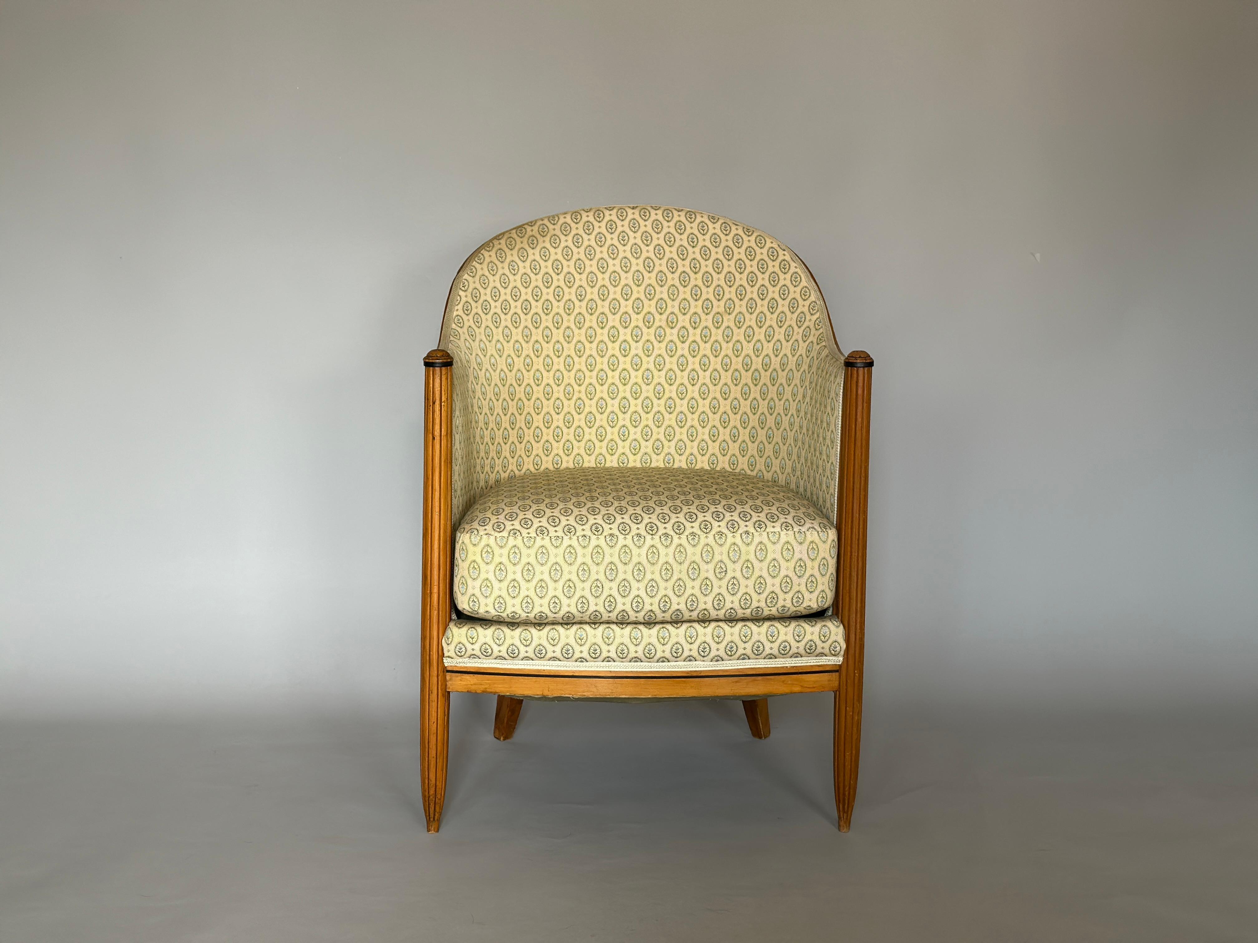 Artdeco armchair made in france 1950s.