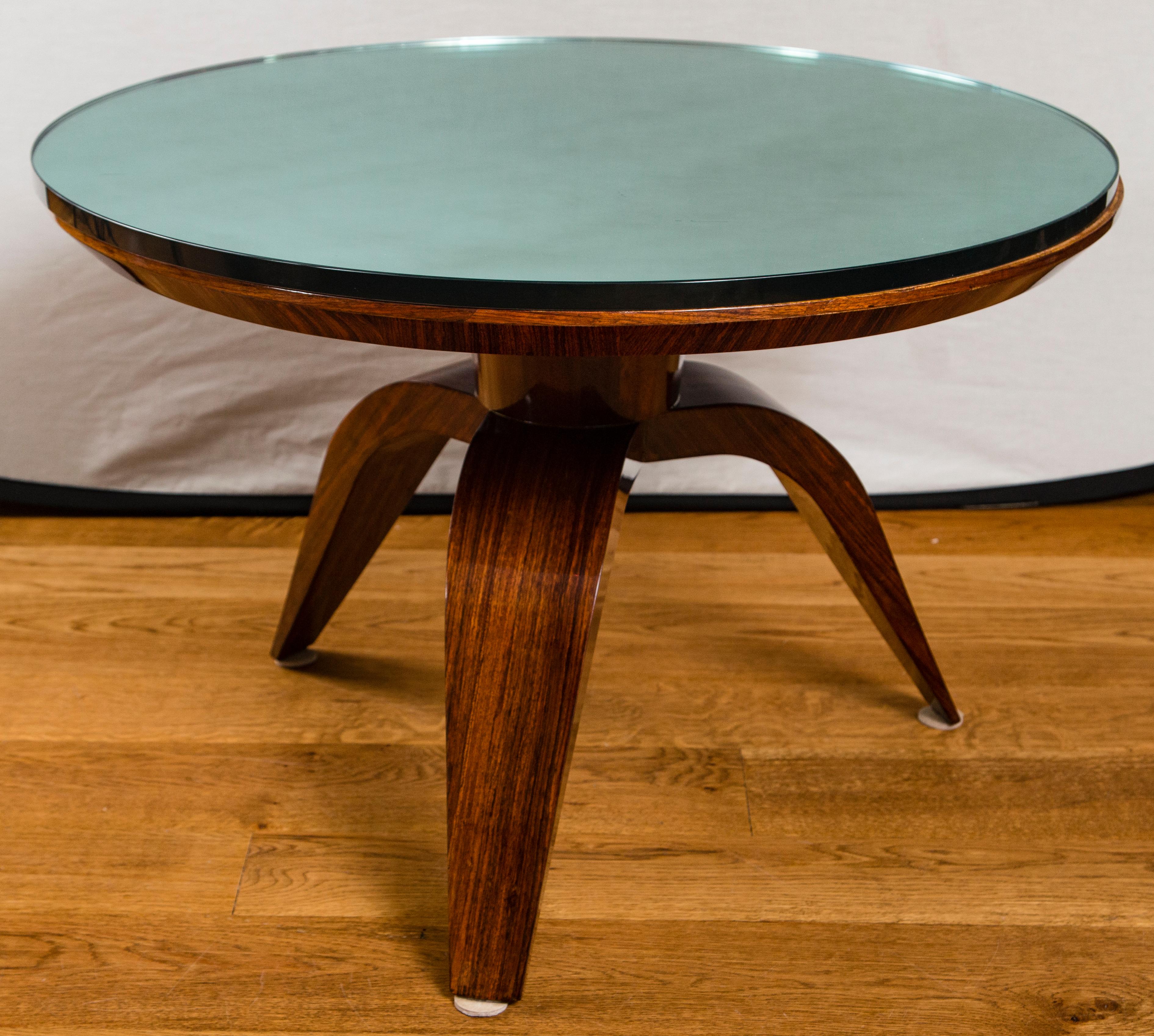 French Modernist Low Circular Table In Excellent Condition In Westport, CT