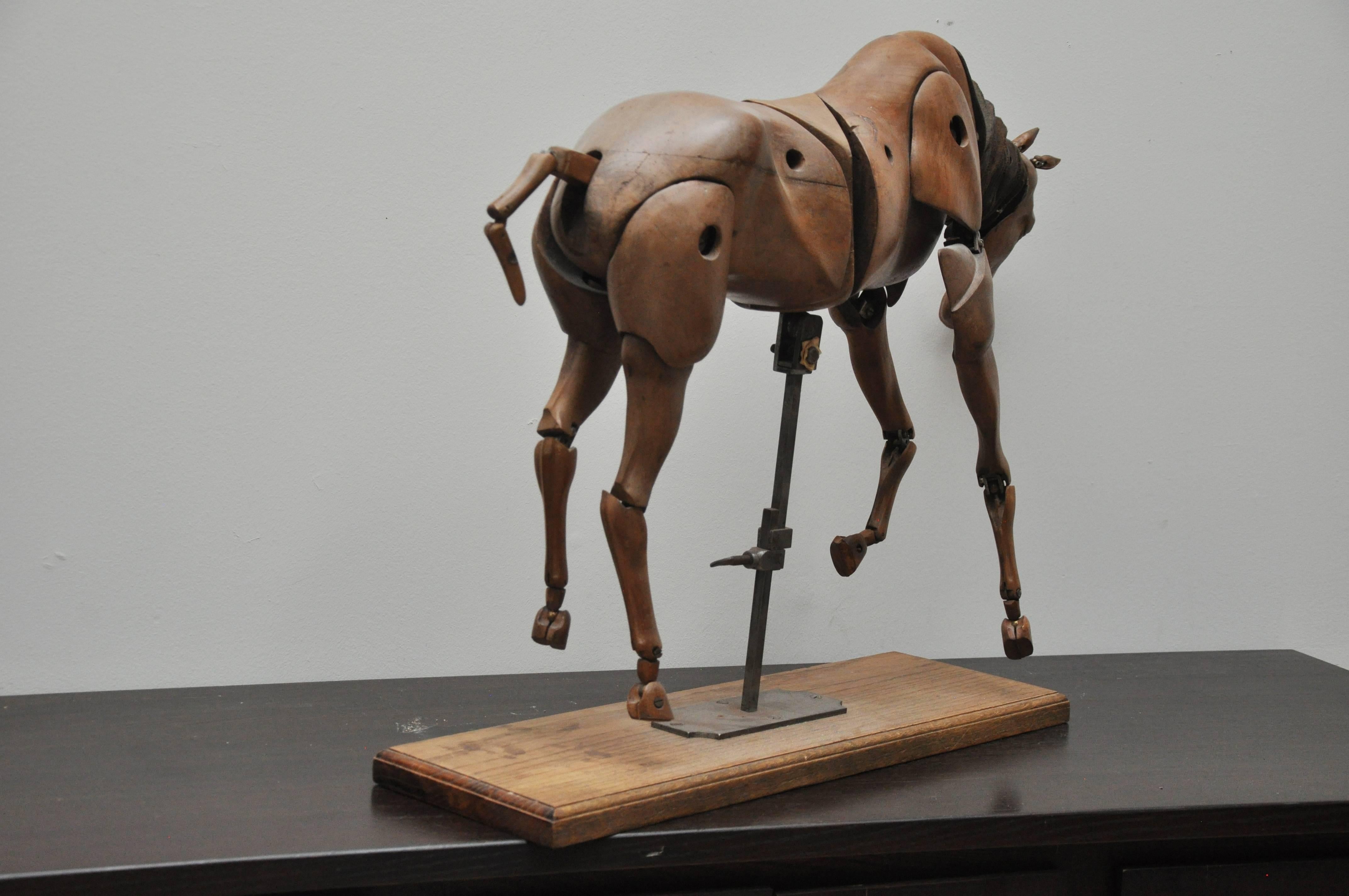 French Articulated Artist's Model of a Horse In Good Condition In Geneva, IL