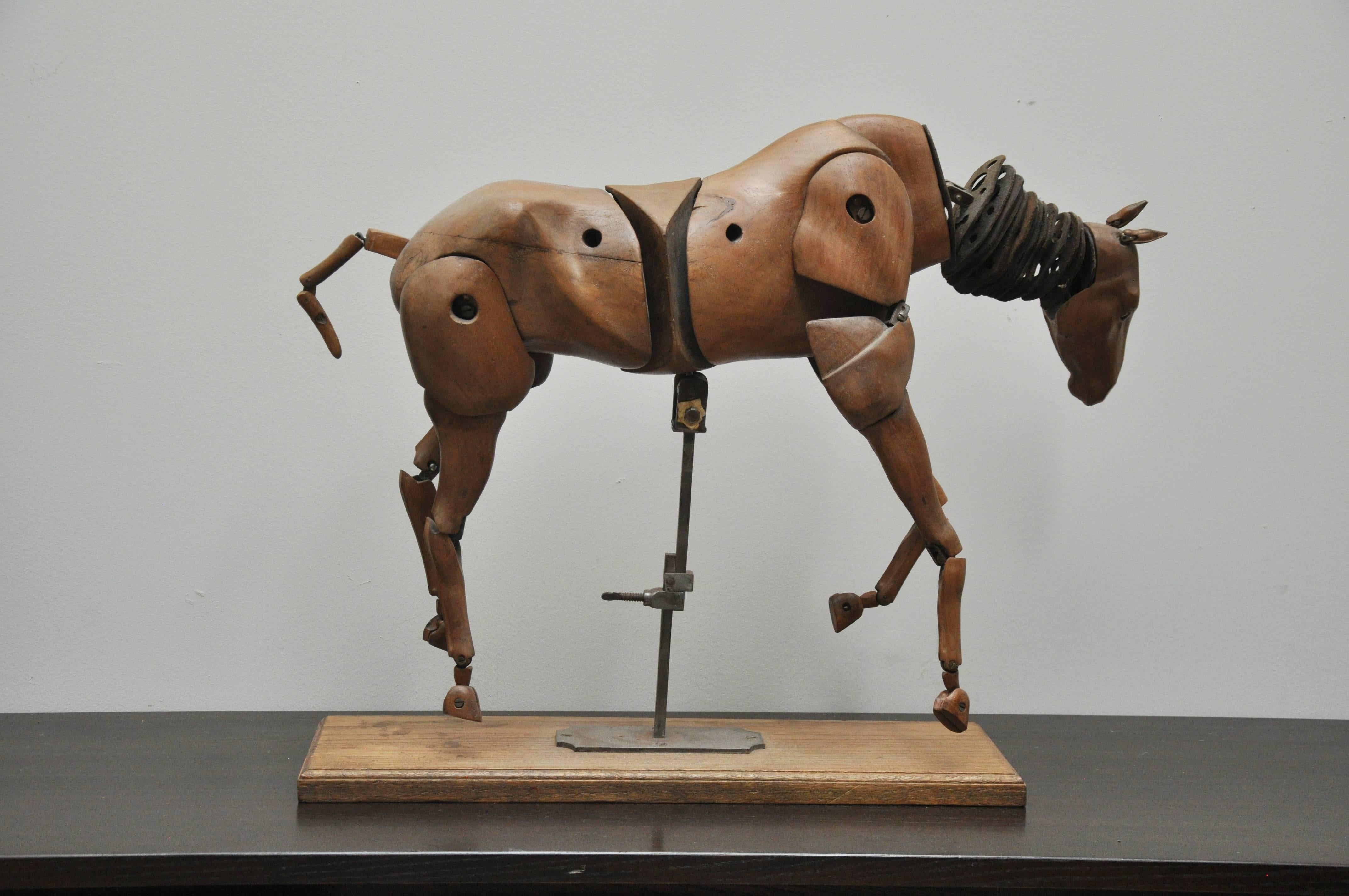 Late 19th Century French Articulated Artist's Model of a Horse