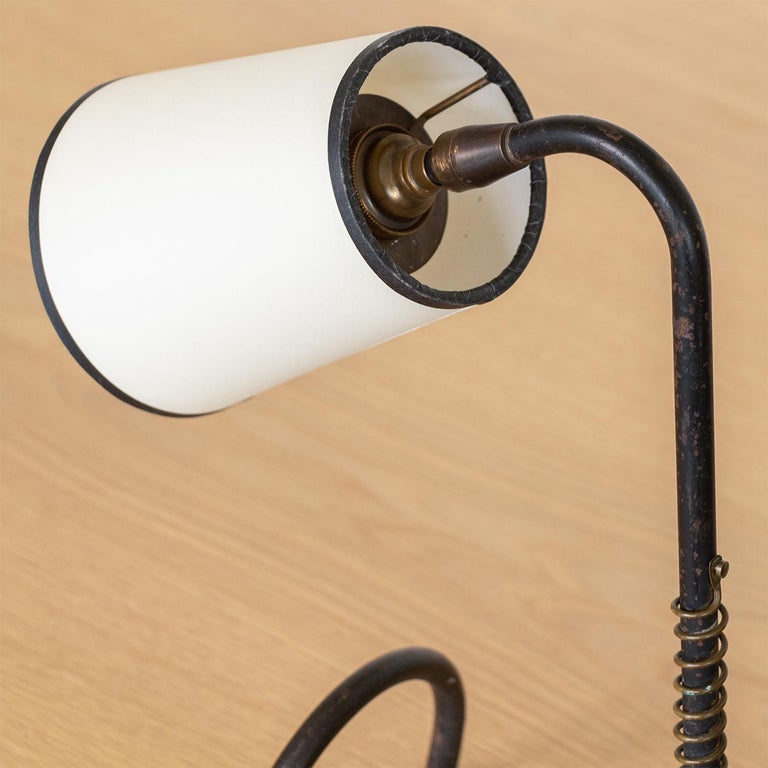 French Articulating Iron Table Lamp For Sale at 1stDibs