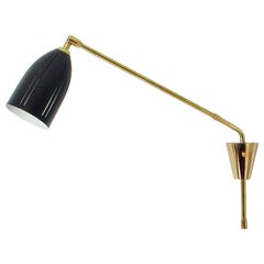 Vintage French Articulating "Potence" Wall Light Sconce, 1950s