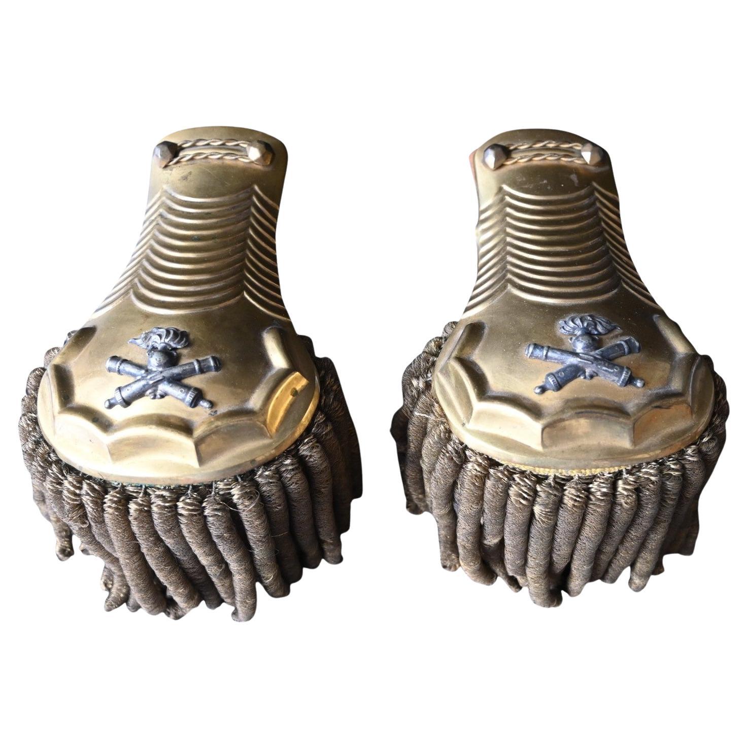 French Artillery Officer's Epaulettes, Mid-late 19th Century