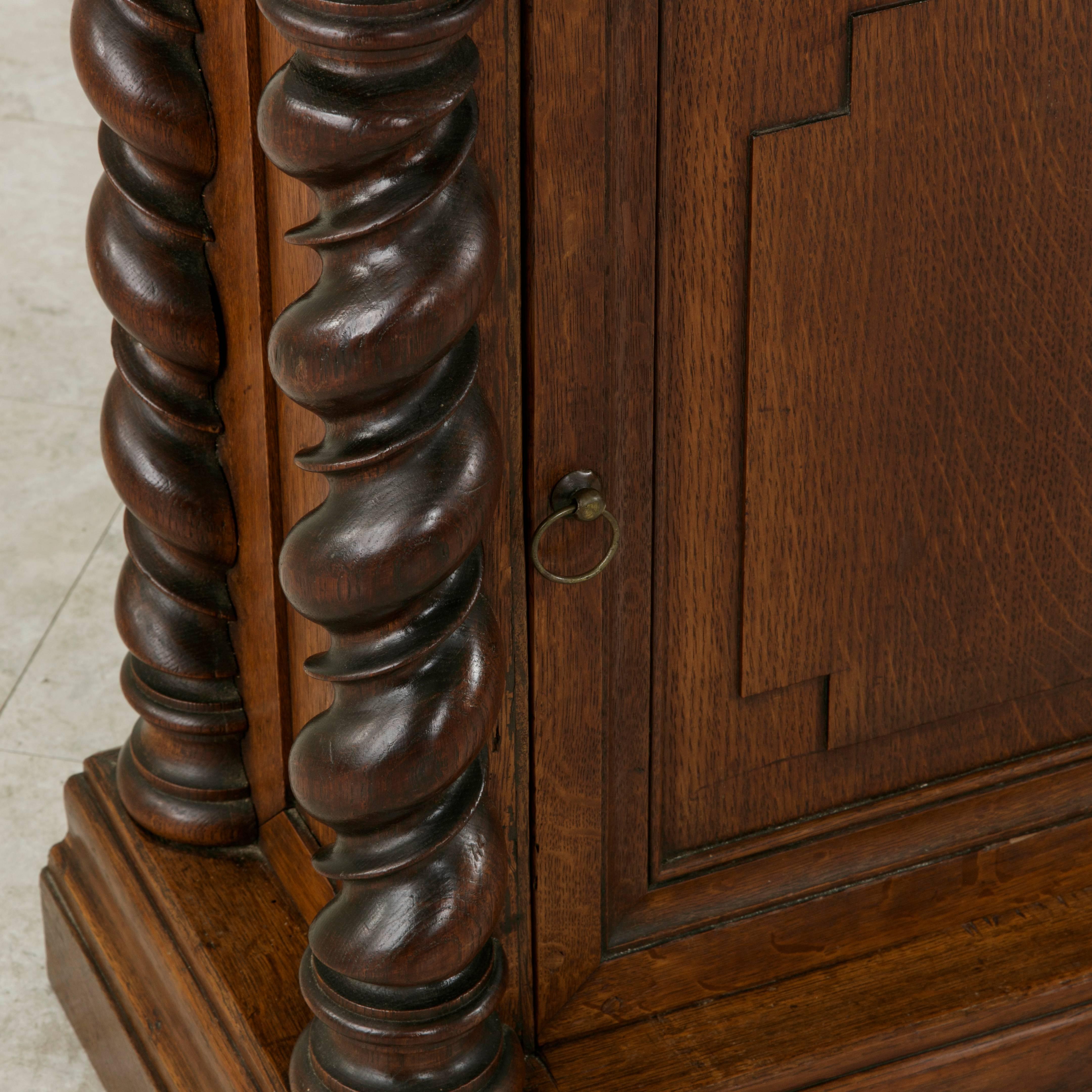 French Artisan-Made Double Sided Oak Cabinet, Console, Sofa Table, or Dry Bar 3