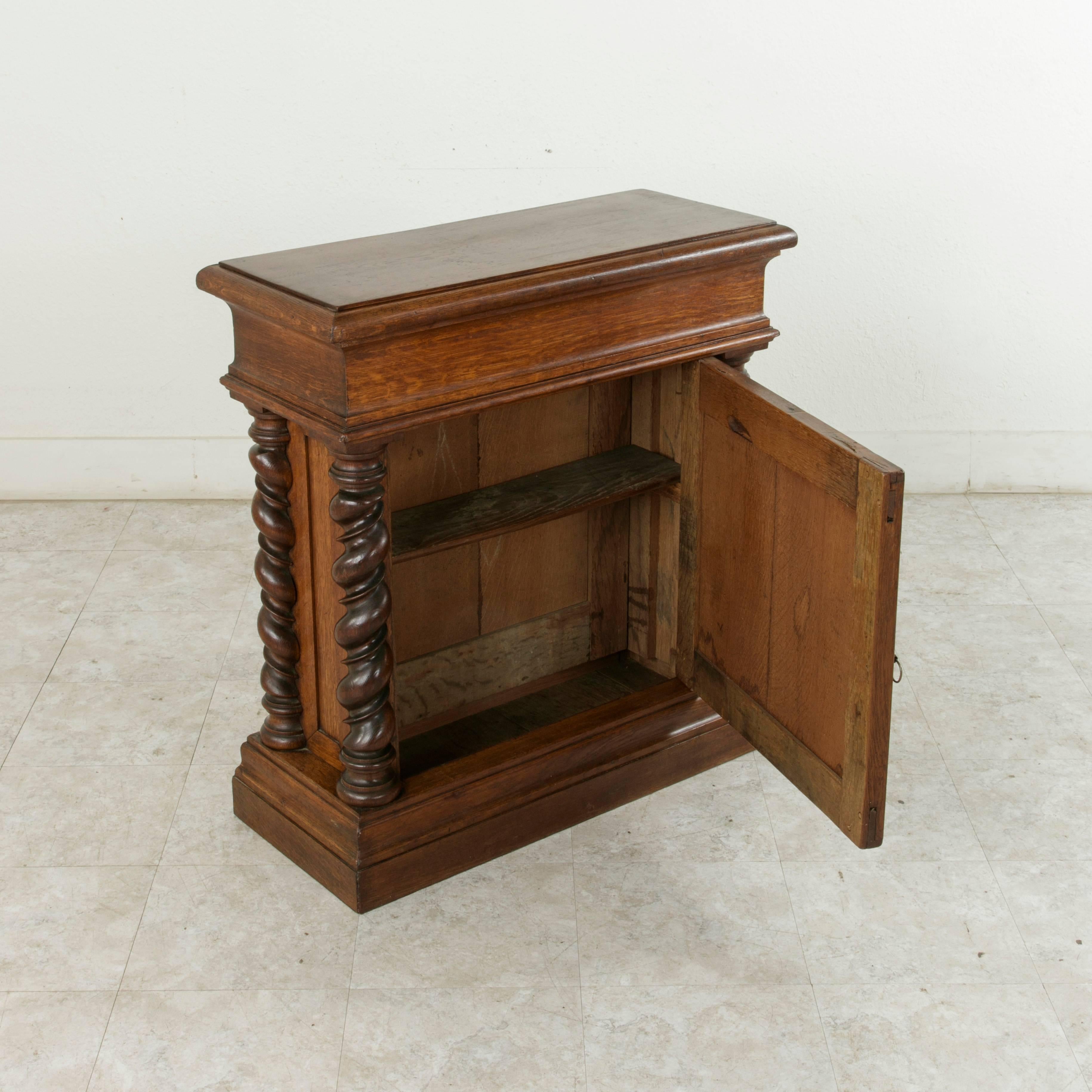 French Artisan-Made Double Sided Oak Cabinet, Console, Sofa Table, or Dry Bar 5
