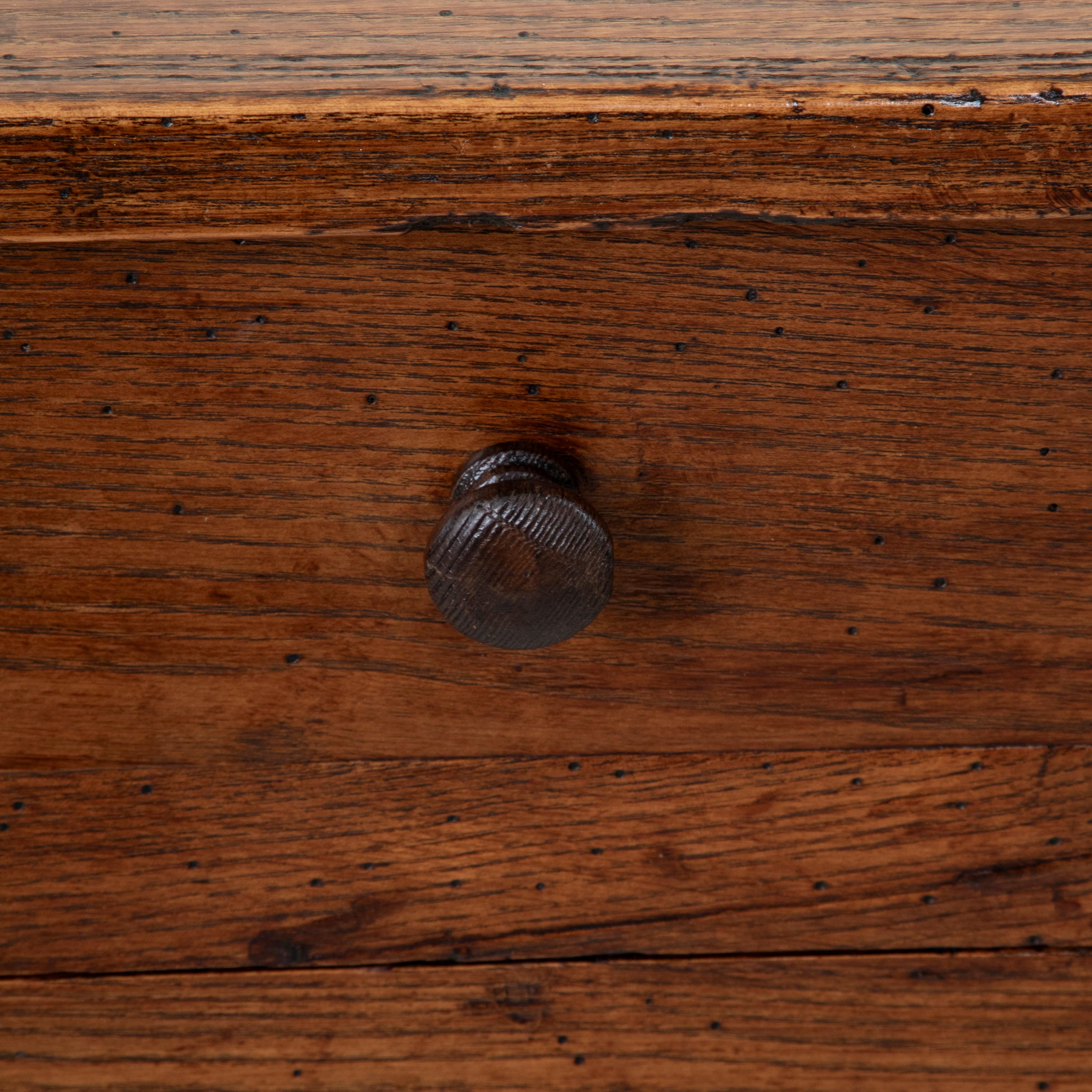 Table console ou table de canapé en Oak avec tiroirs, circa 1900 en vente 8