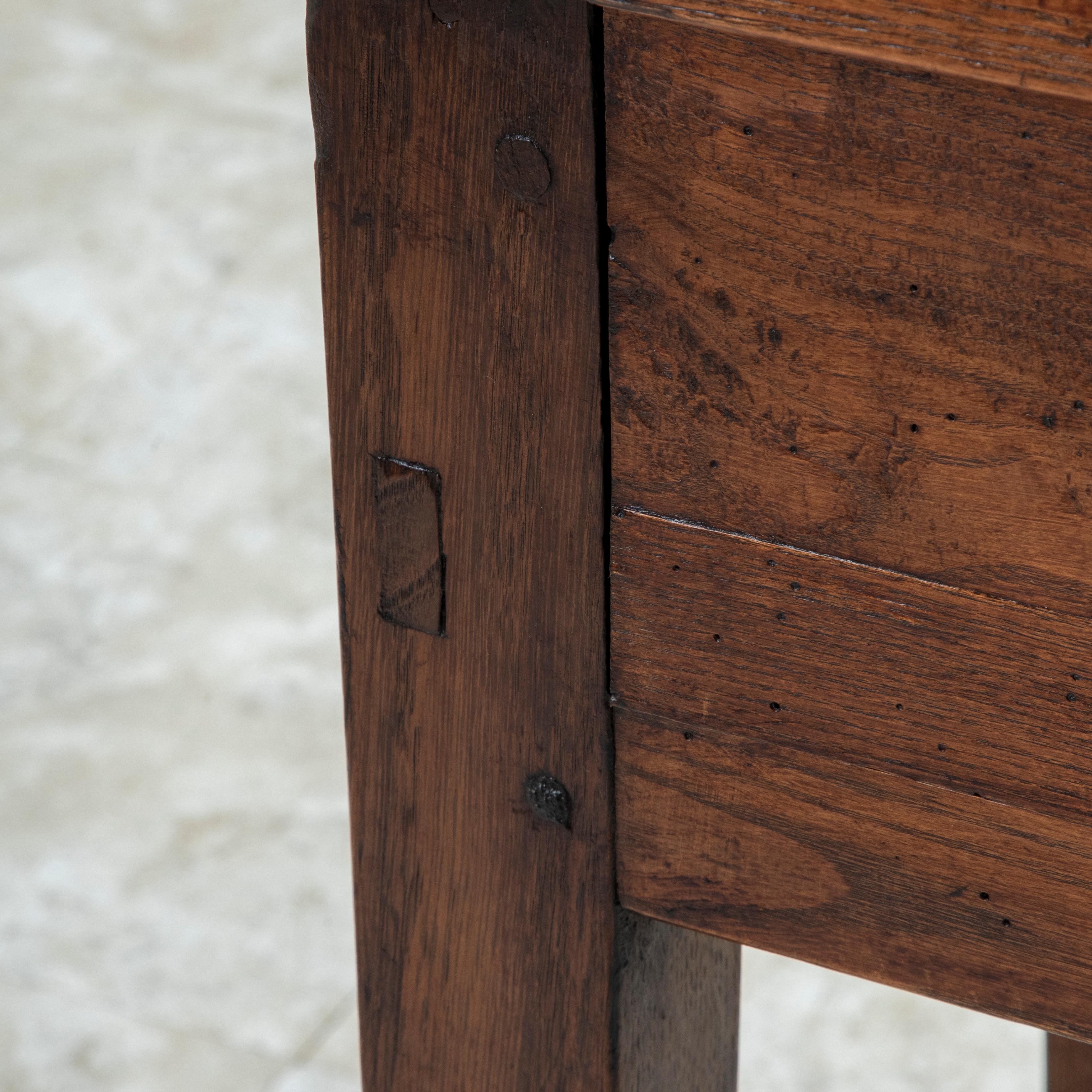 Table console ou table de canapé en Oak avec tiroirs, circa 1900 en vente 9