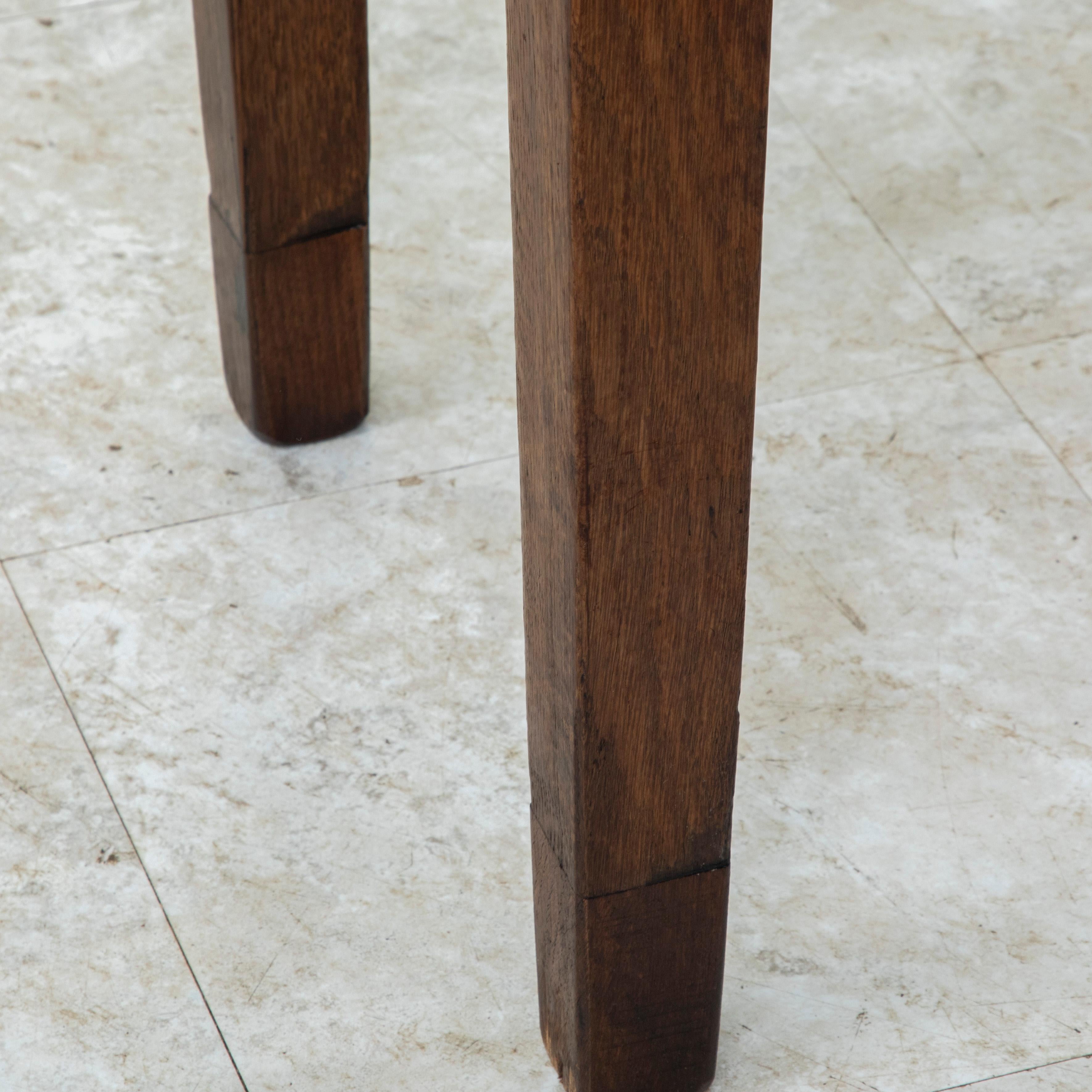 Table console ou table de canapé en Oak avec tiroirs, circa 1900 en vente 10