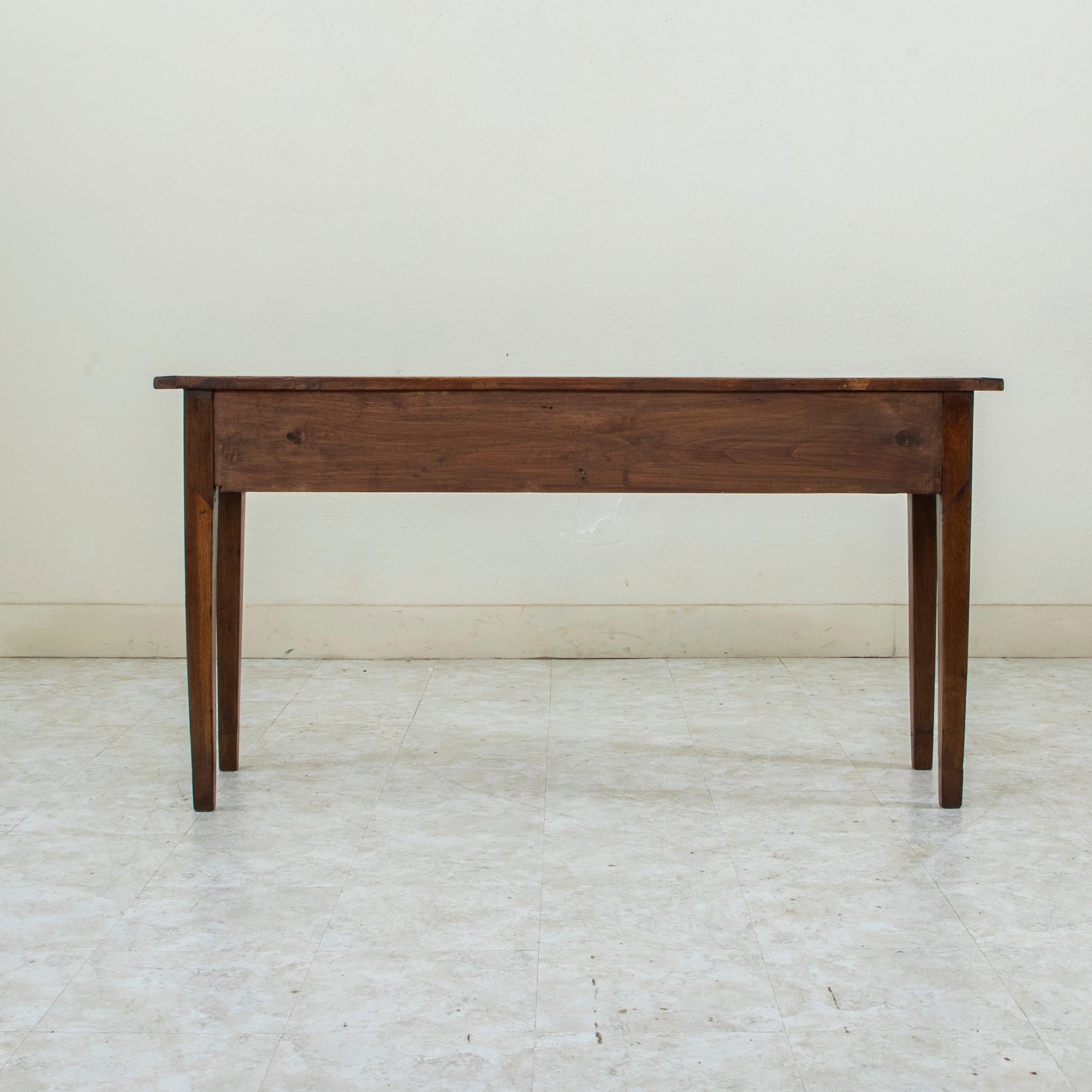 20ième siècle Table console ou table de canapé en Oak avec tiroirs, circa 1900 en vente