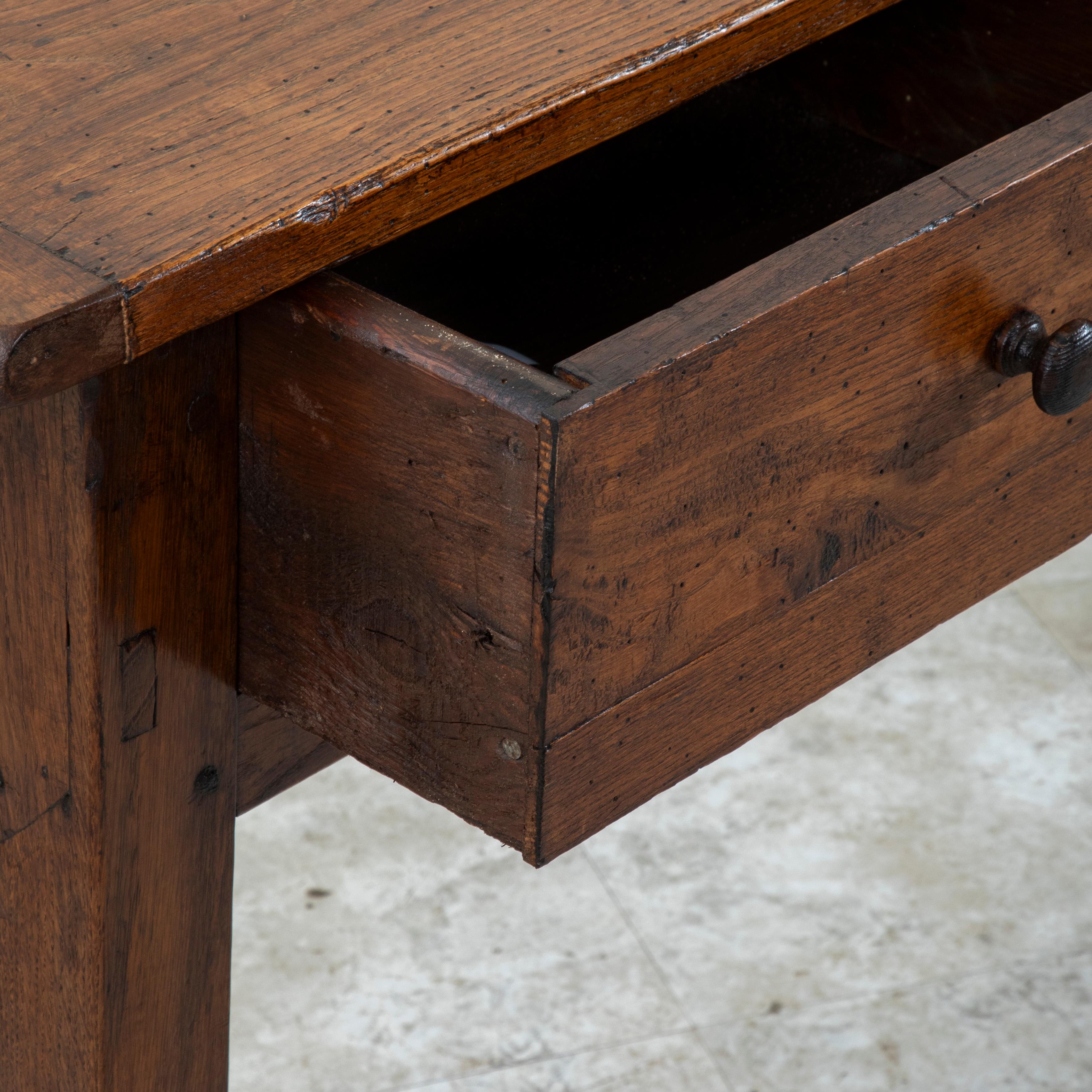 Table console ou table de canapé en Oak avec tiroirs, circa 1900 en vente 2