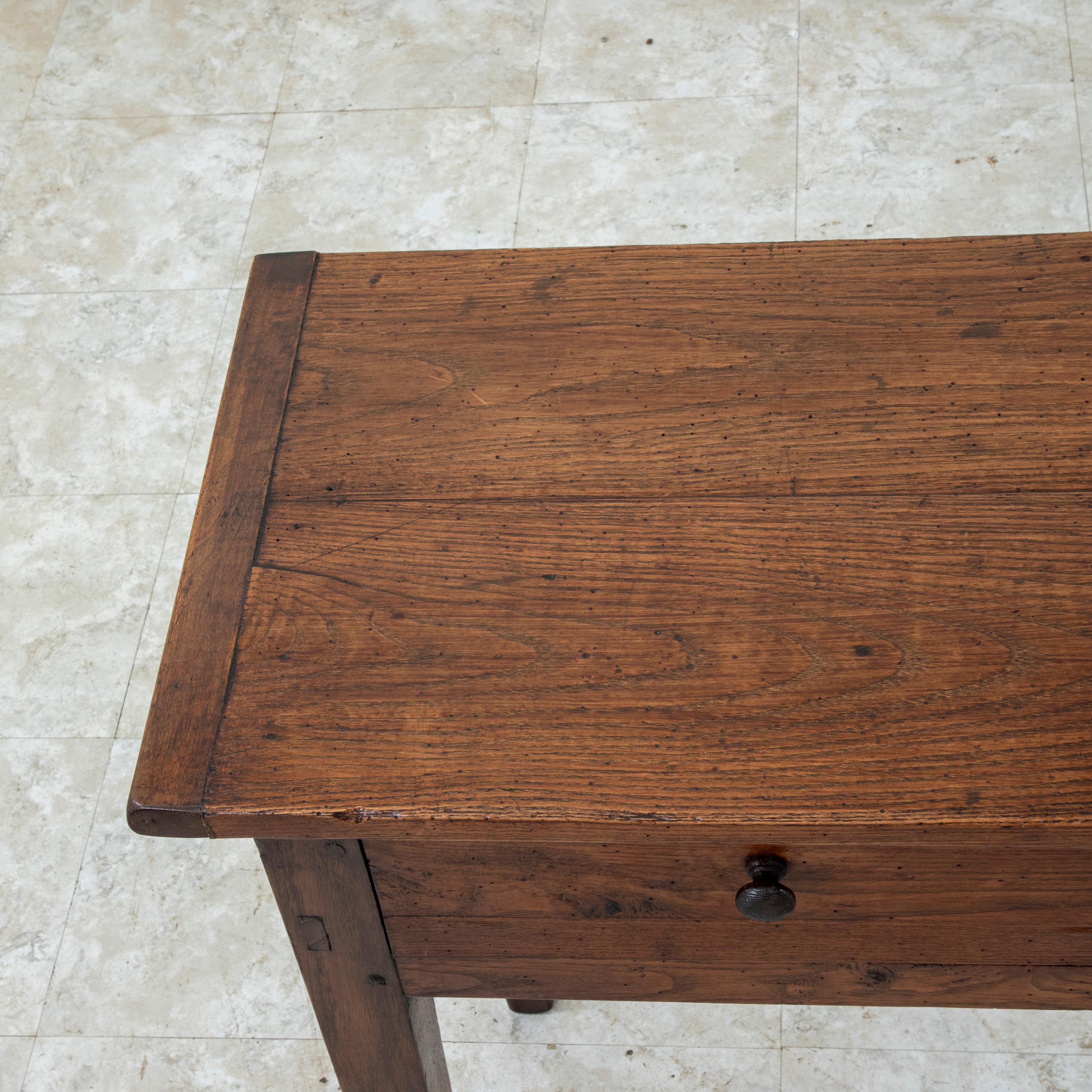 Table console ou table de canapé en Oak avec tiroirs, circa 1900 en vente 3