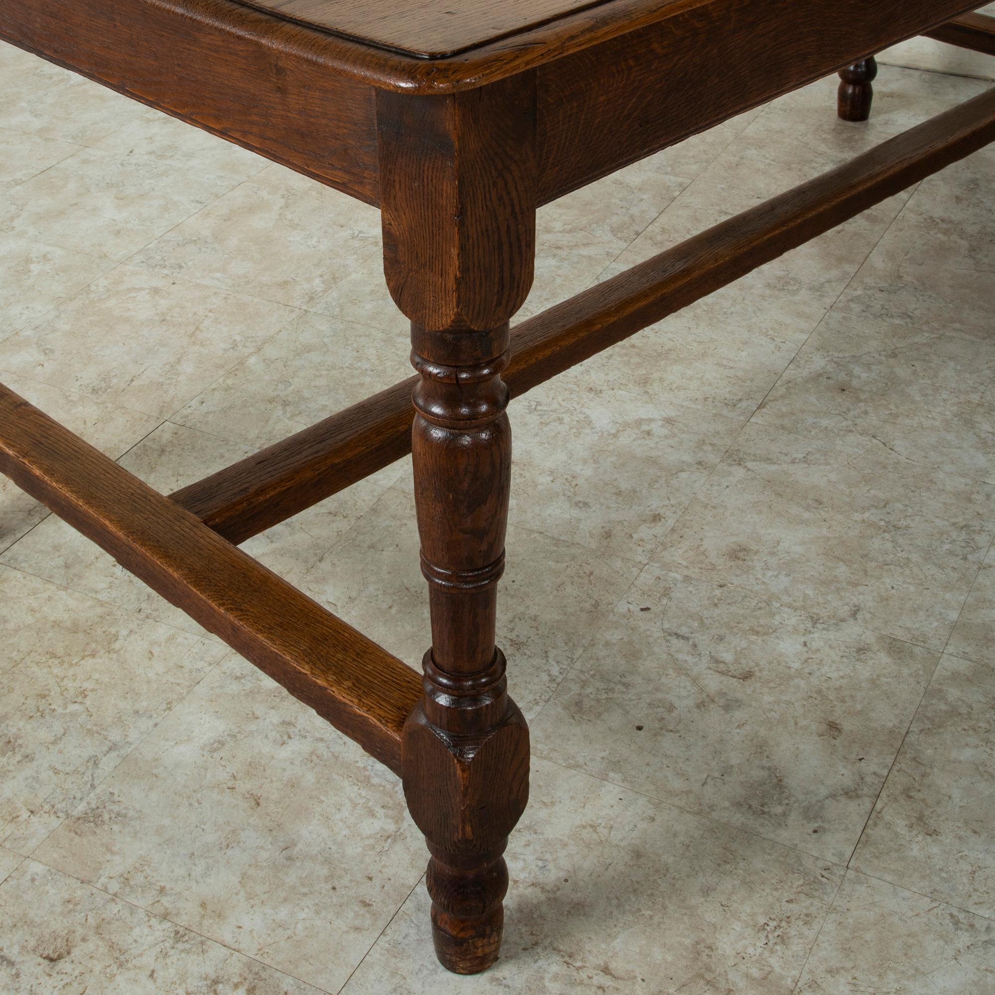 French Artisan Made Oak Farm Table or Dining Table, circa 1900 5