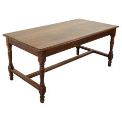 artisan french oak dining room furniture French Artisan Made Oak Farm Table or Dining Table, circa 1900