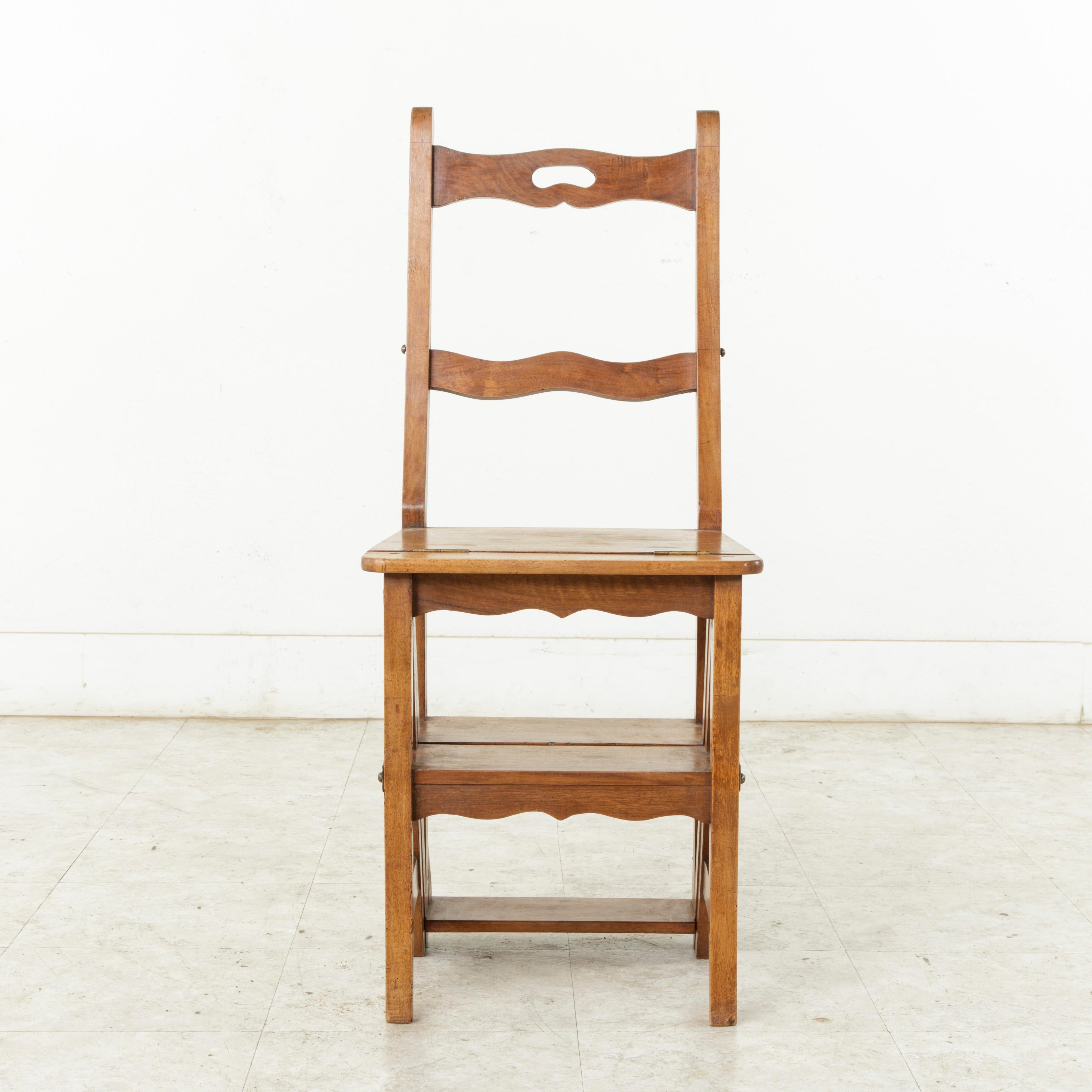 folding library ladder chair