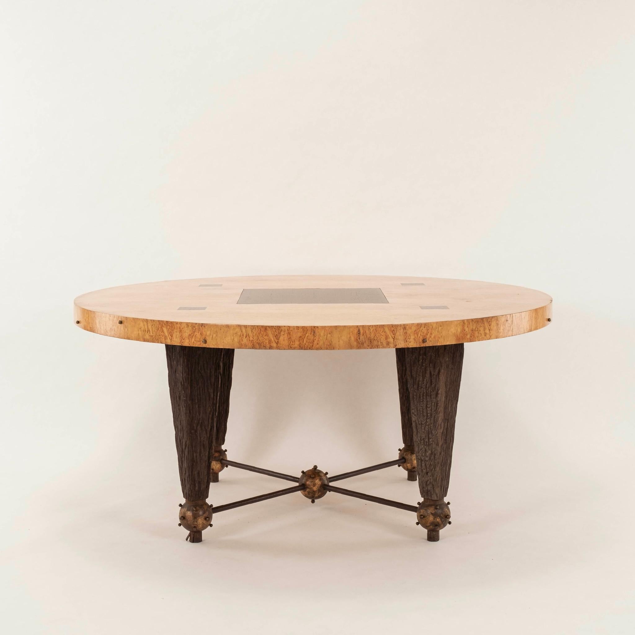 Table de salle à manger brutaliste française en vente 3