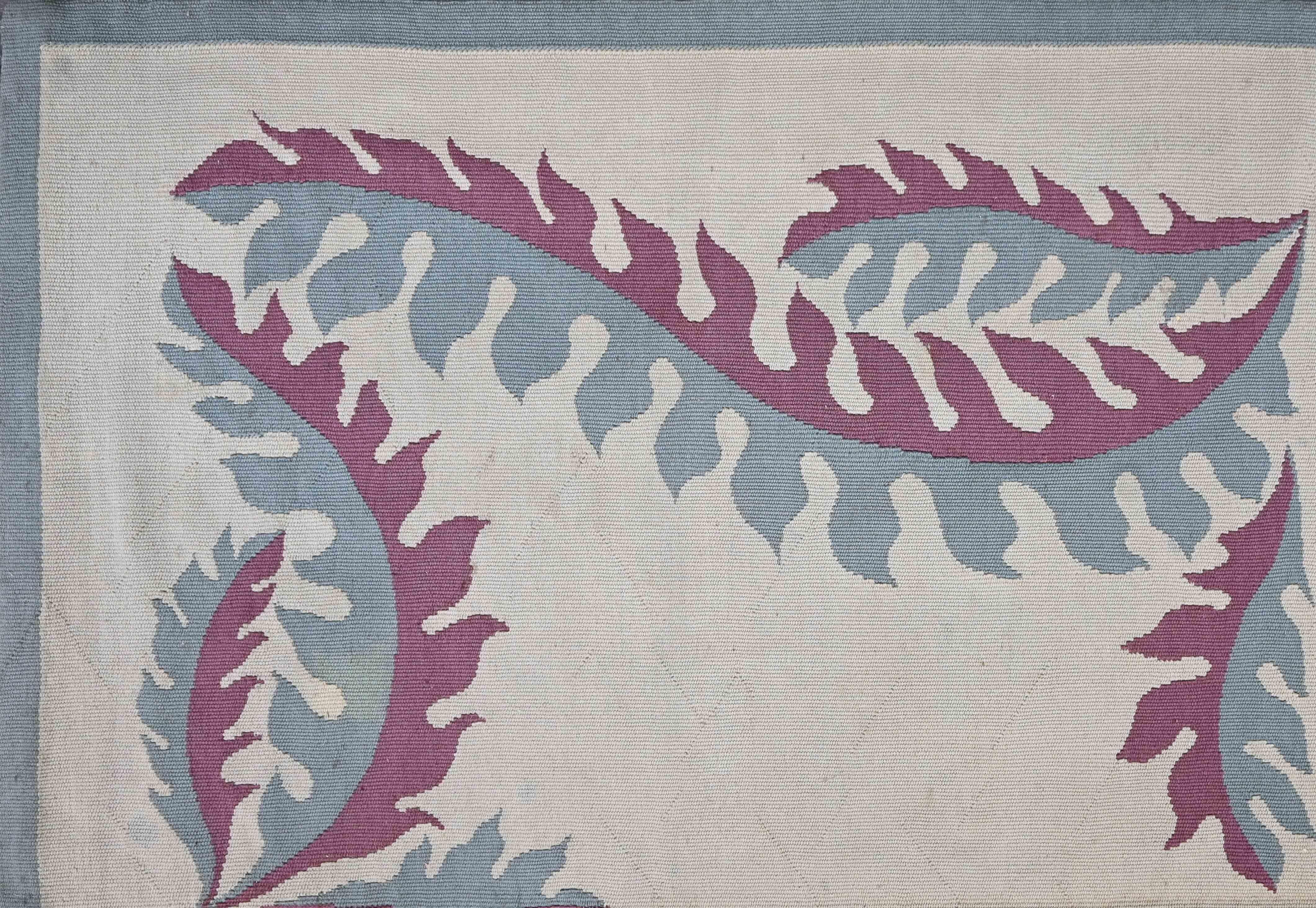 Hand-Woven French Artist carpet or Rug from the Aubusson factory - 220x153 - No. 1516 For Sale