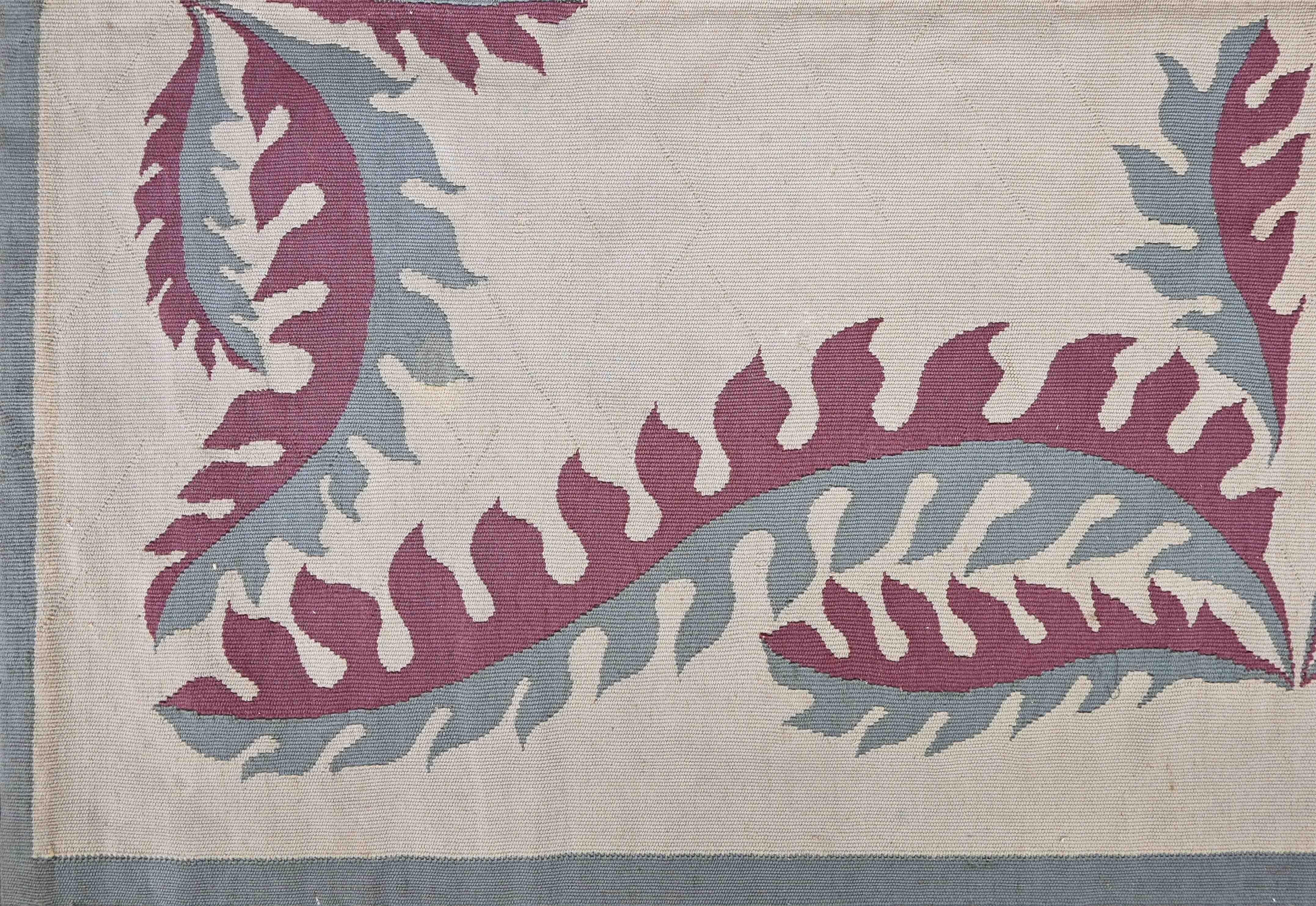 French Artist carpet or Rug from the Aubusson factory - 220x153 - No. 1516 In Excellent Condition For Sale In Paris, FR