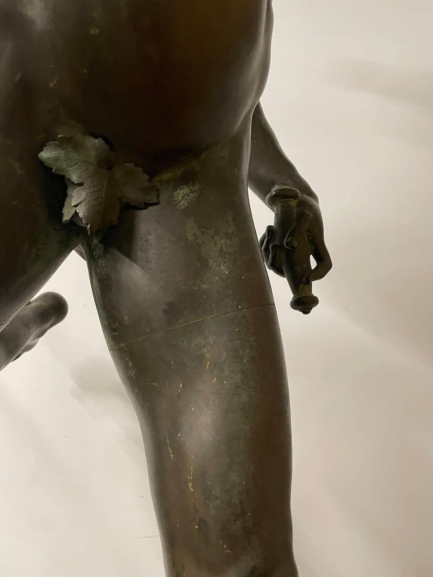 Französischer Künstler, lebensgroße Statue der Hermes, Bronze, Frankreich, 18. Jahrhundert im Angebot 8