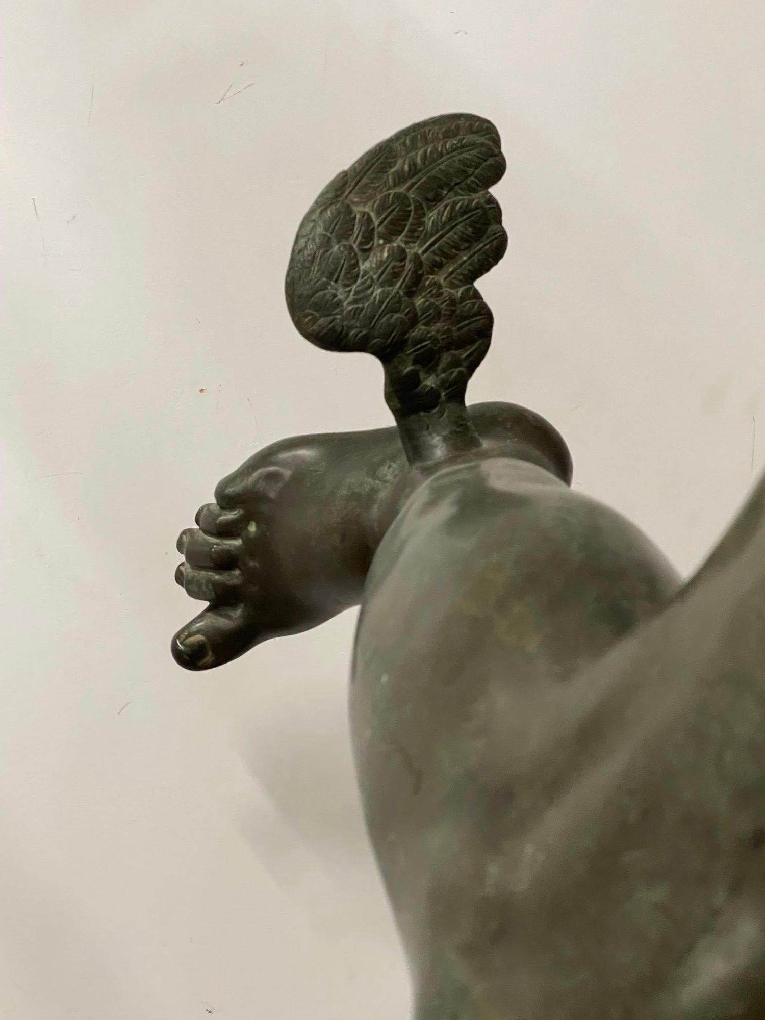 Französischer Künstler, lebensgroße Statue der Hermes, Bronze, Frankreich, 18. Jahrhundert im Angebot 10