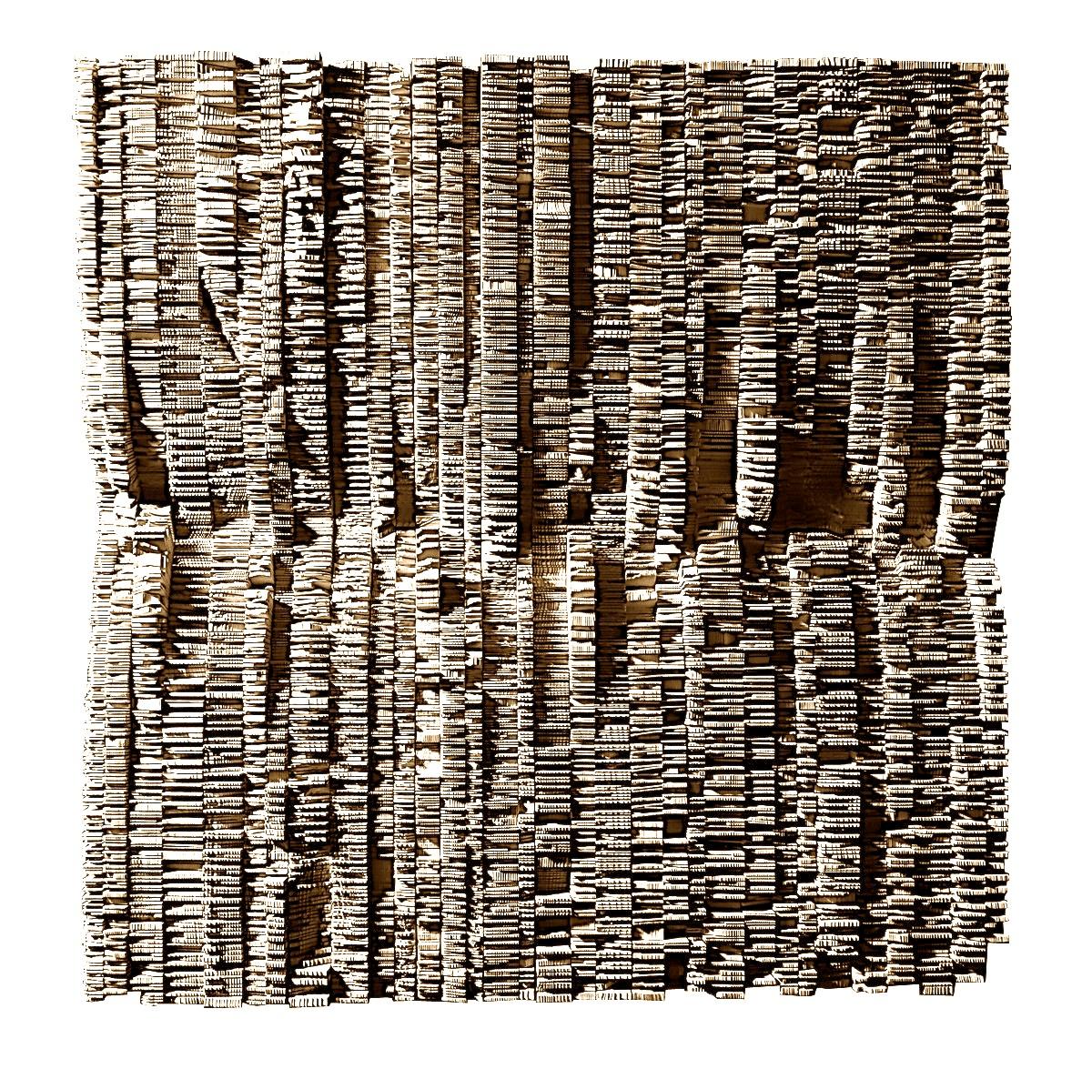 French Artist Thierry Martenon Carved Wood Wall Sculpture, France, Contemporary