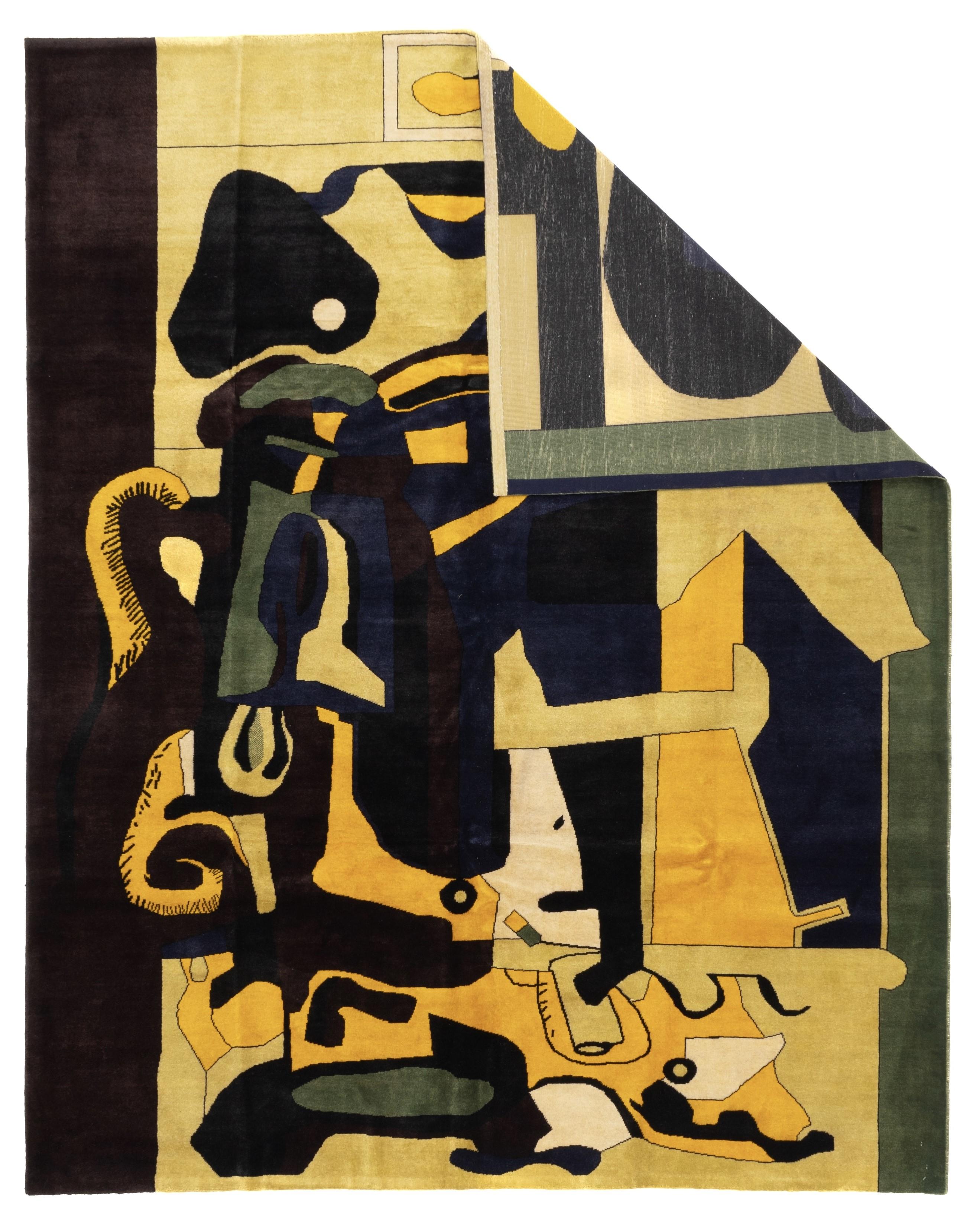 French Artistic Design Inspired by Le Corbusier Rug 7'2