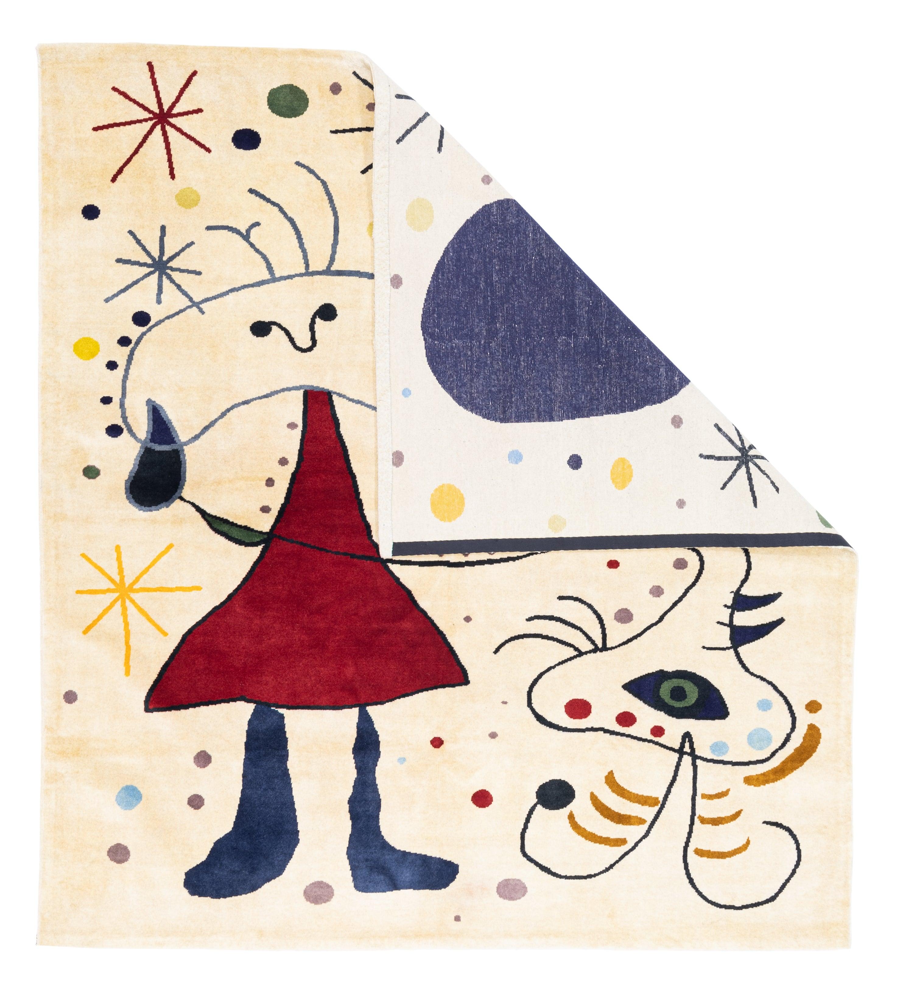 Contemporary French Artistic Designed after J. Miro Rug 6'0