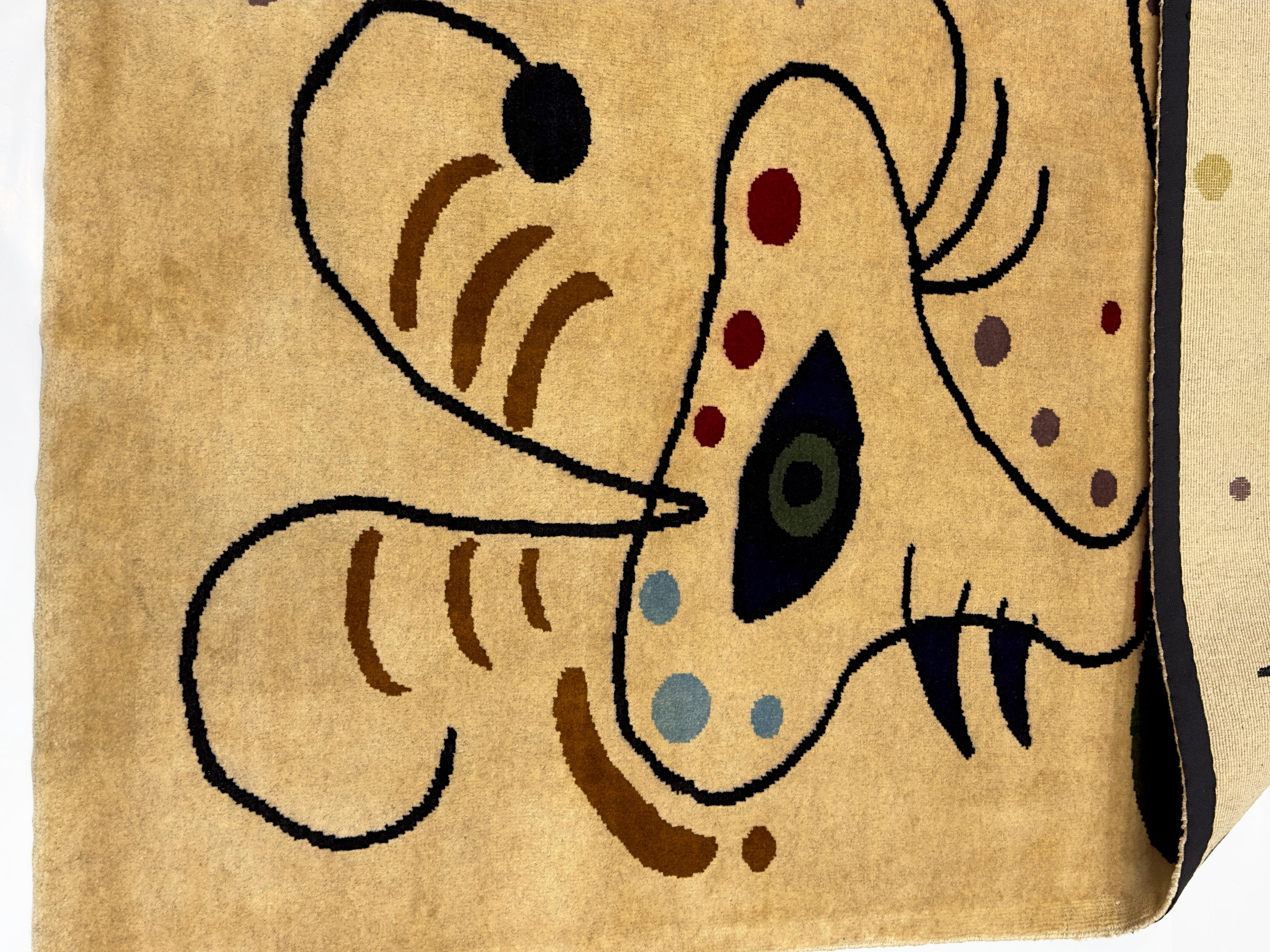 Tapis français conçu d'après J. Miro 6'0