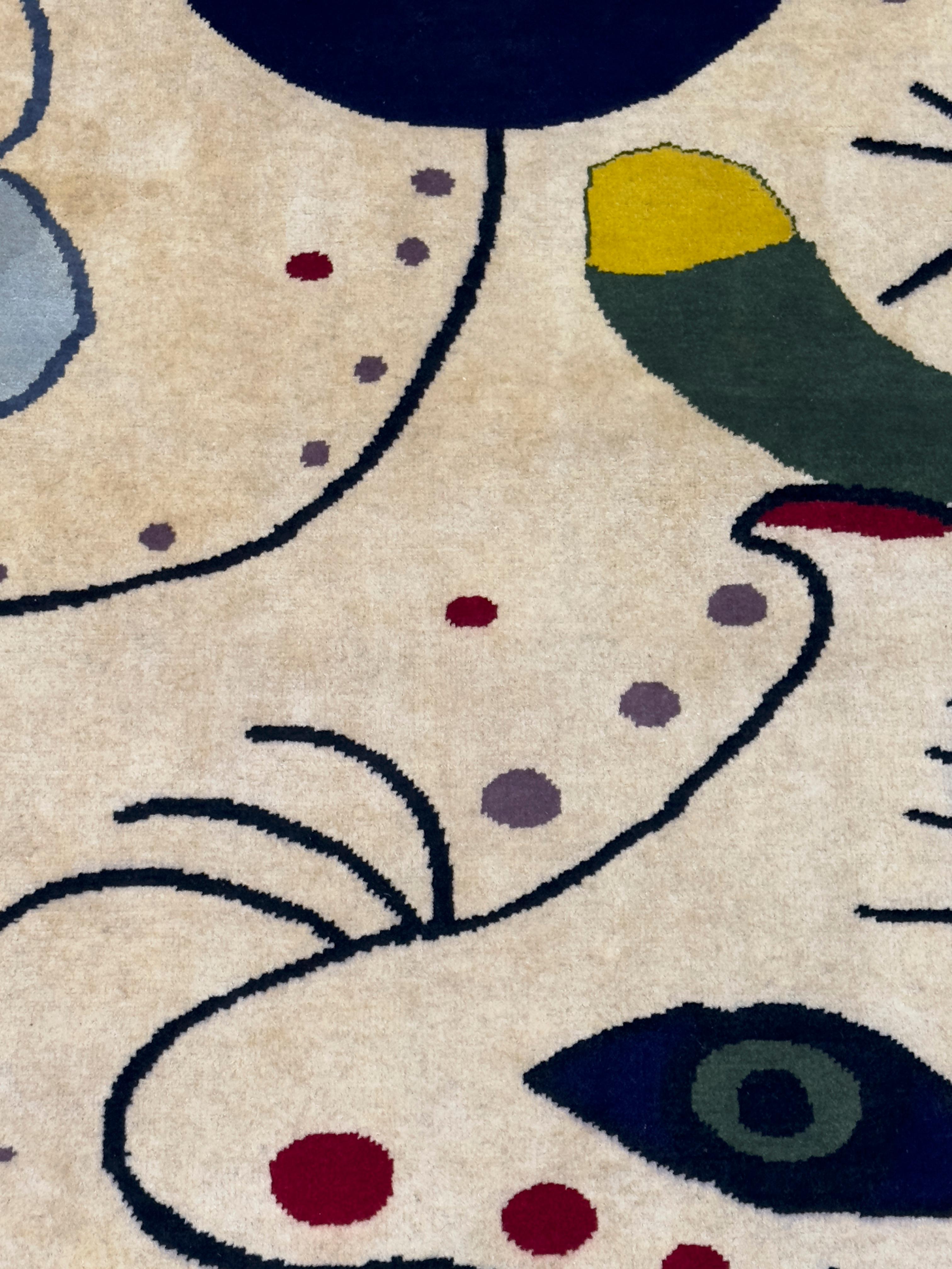 Tapis français conçu d'après J. Miro 6'0