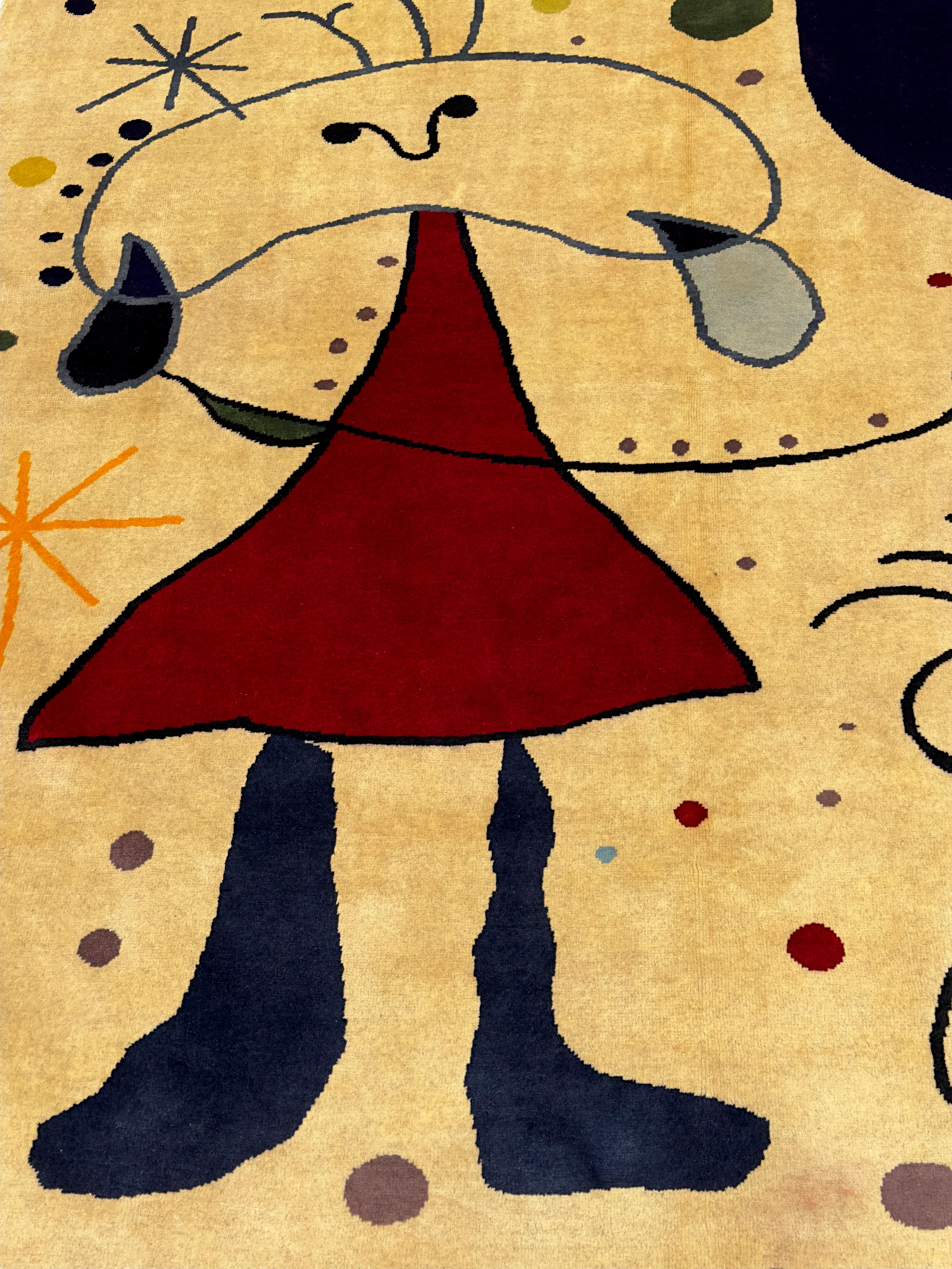 Tapis français conçu d'après J. Miro 6'0