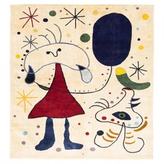 Tapis français conçu d'après J. Miro 6'0" x 6'7''