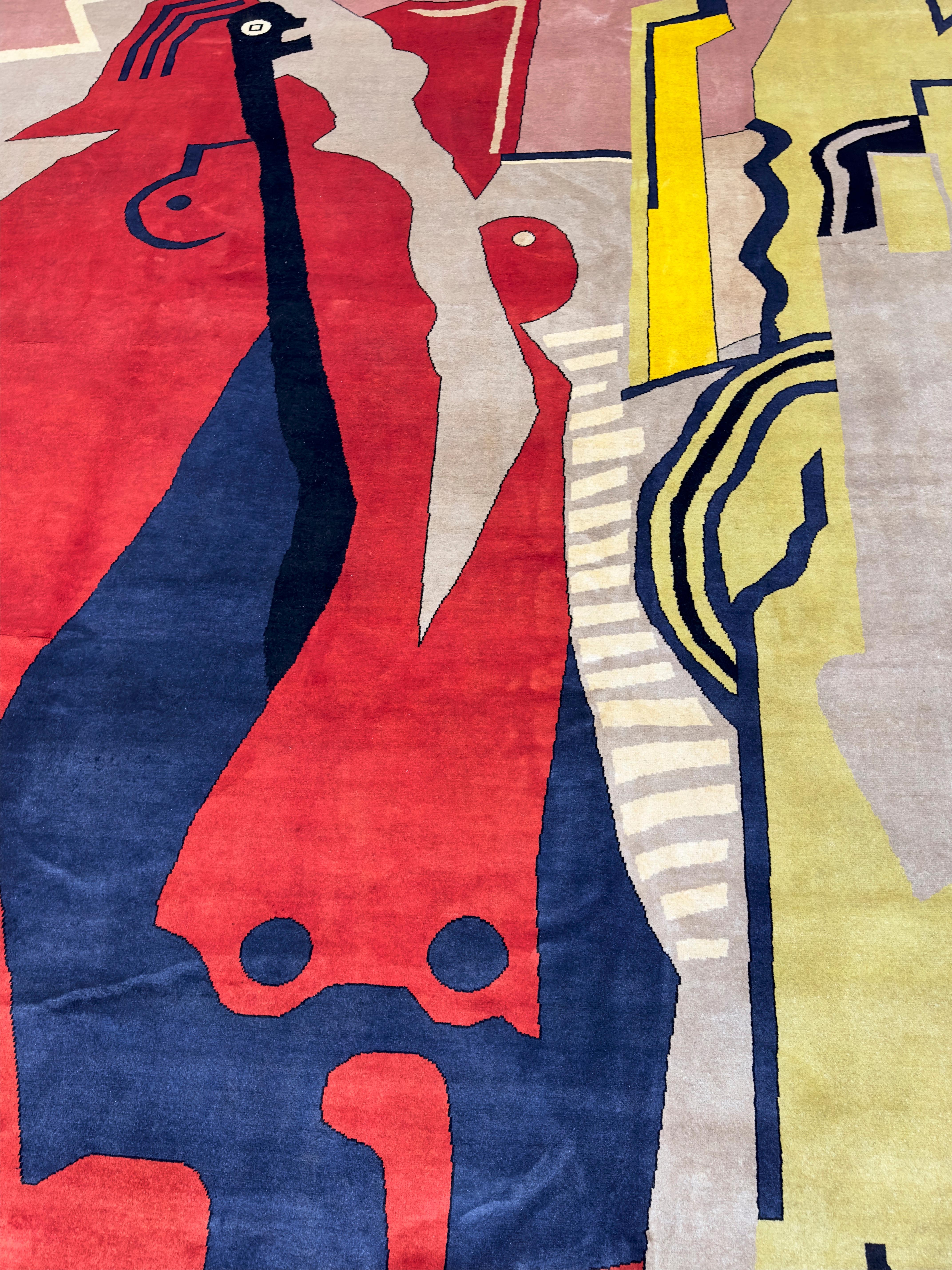 French Artistic Rug by Albert Gleizes 11’6” x 14’7” For Sale 2