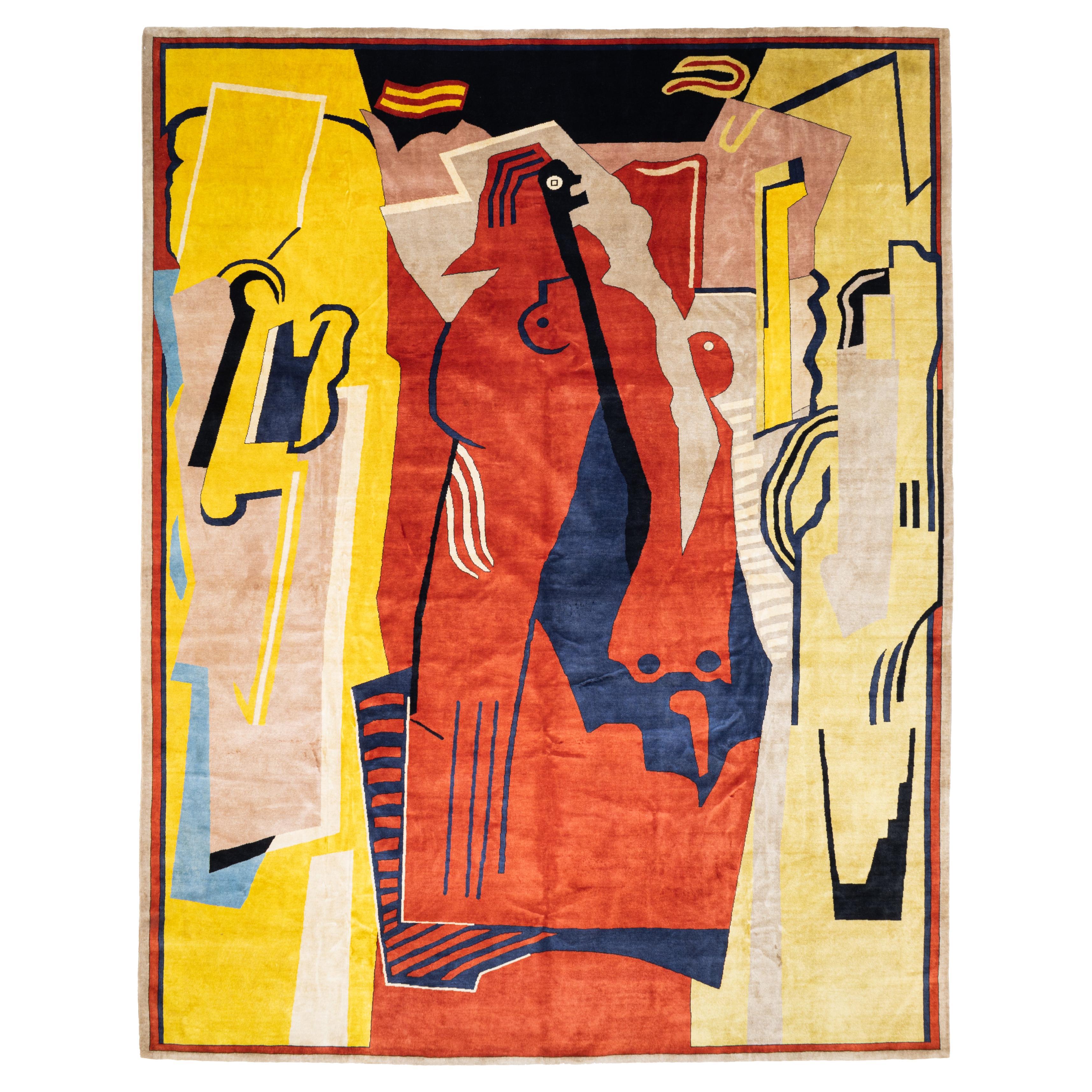 Alfombra Artística Francesa de Albert Gleizes 11'6" x 14'7
