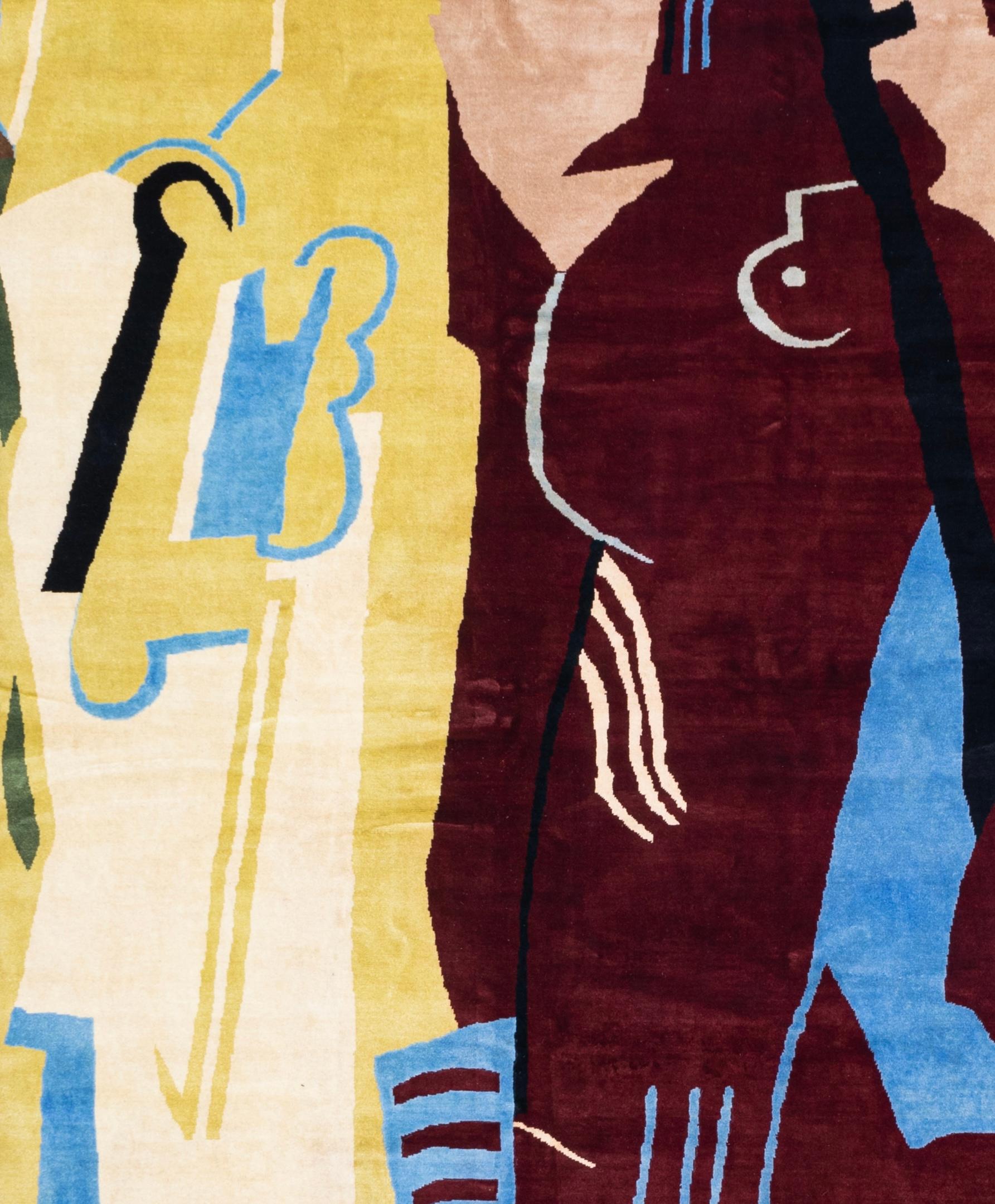Contemporary French Artistic Rug by Albert Gleizes 9'7