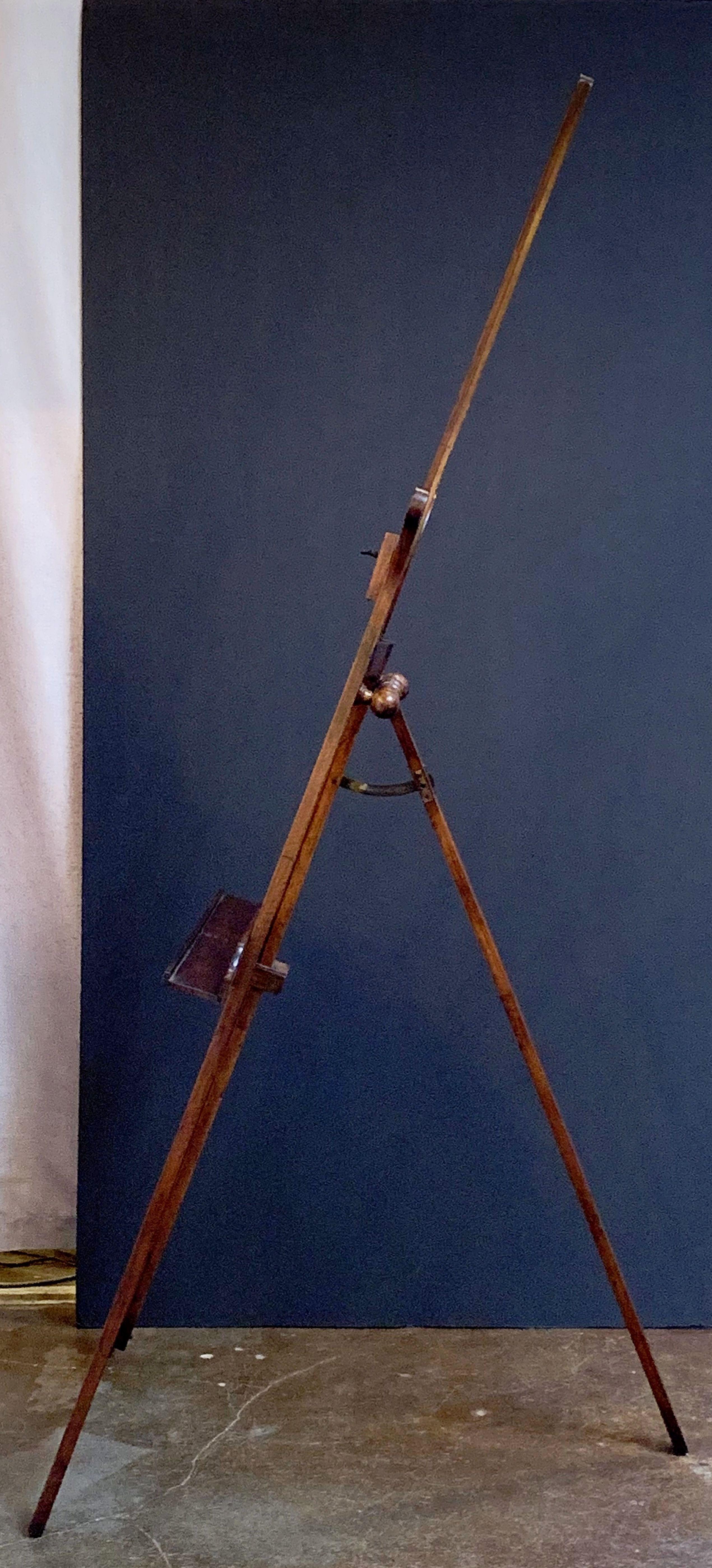 French Artist's Gallery Display or Studio Easel of Mahogany 5