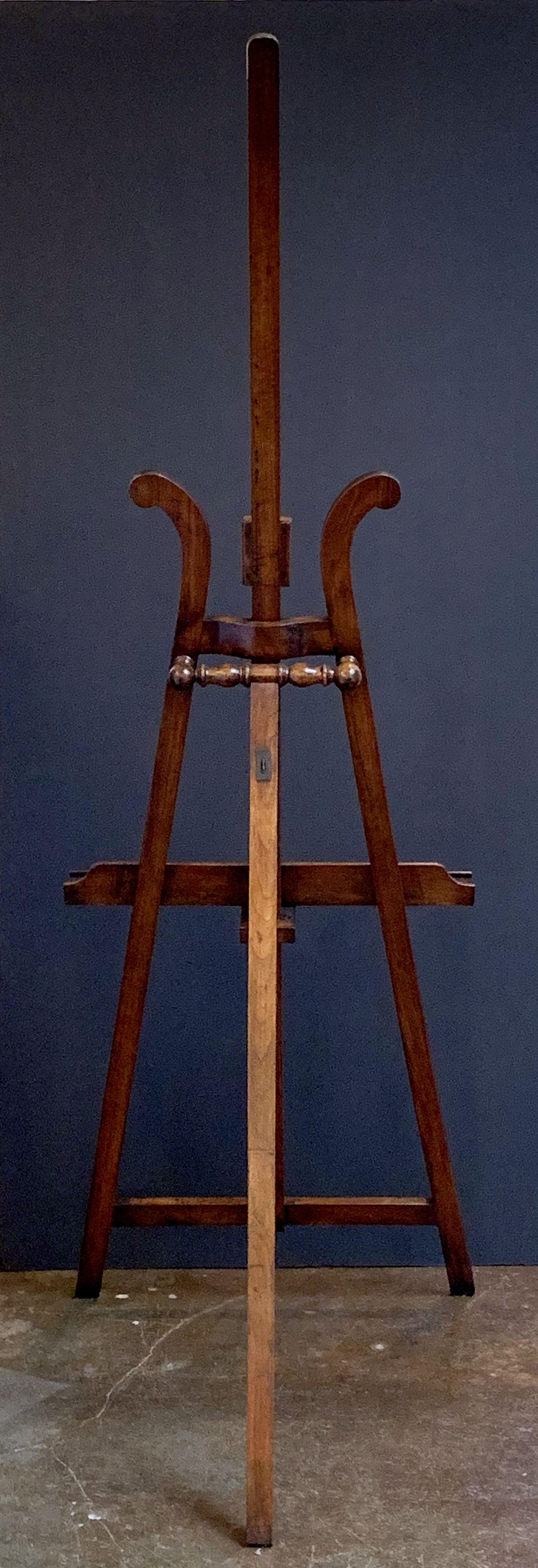 French Artist's Gallery Display or Studio Easel of Mahogany 2