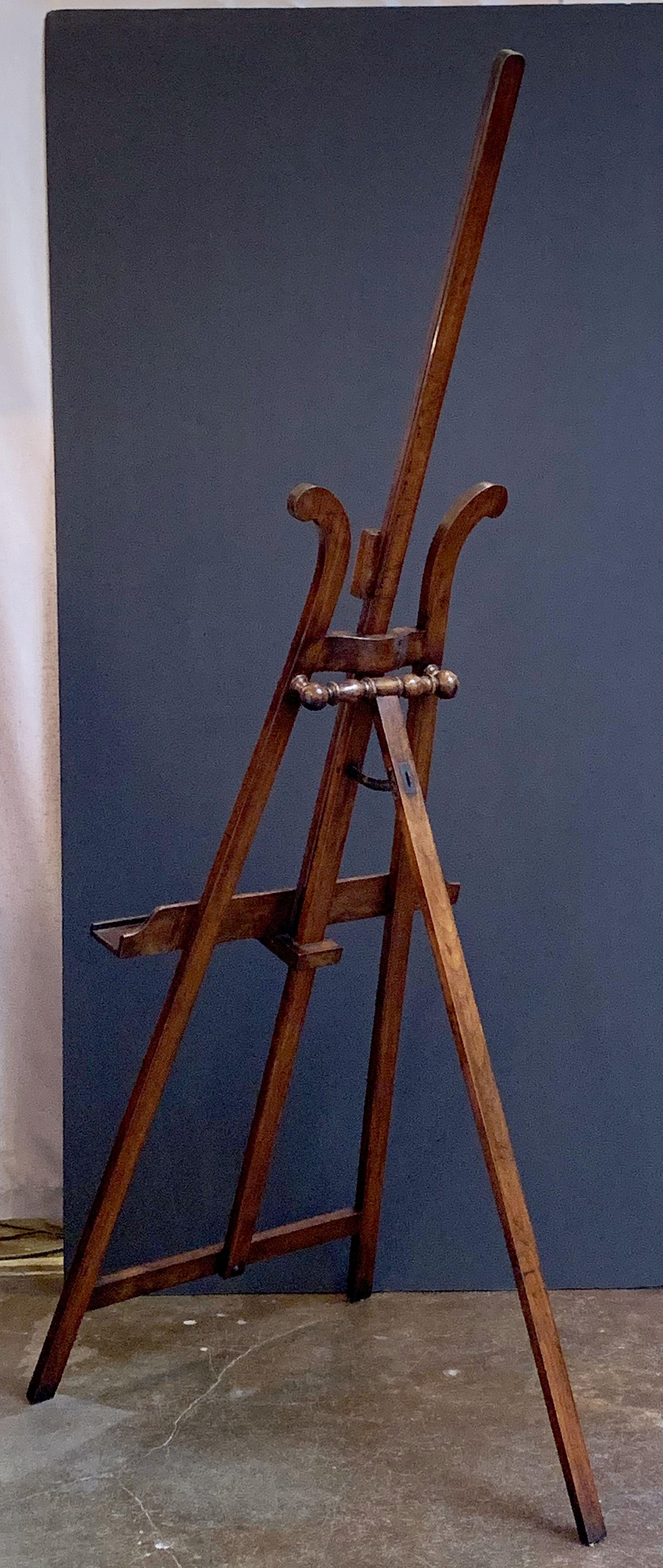 French Artist's Gallery Display or Studio Easel of Mahogany 3