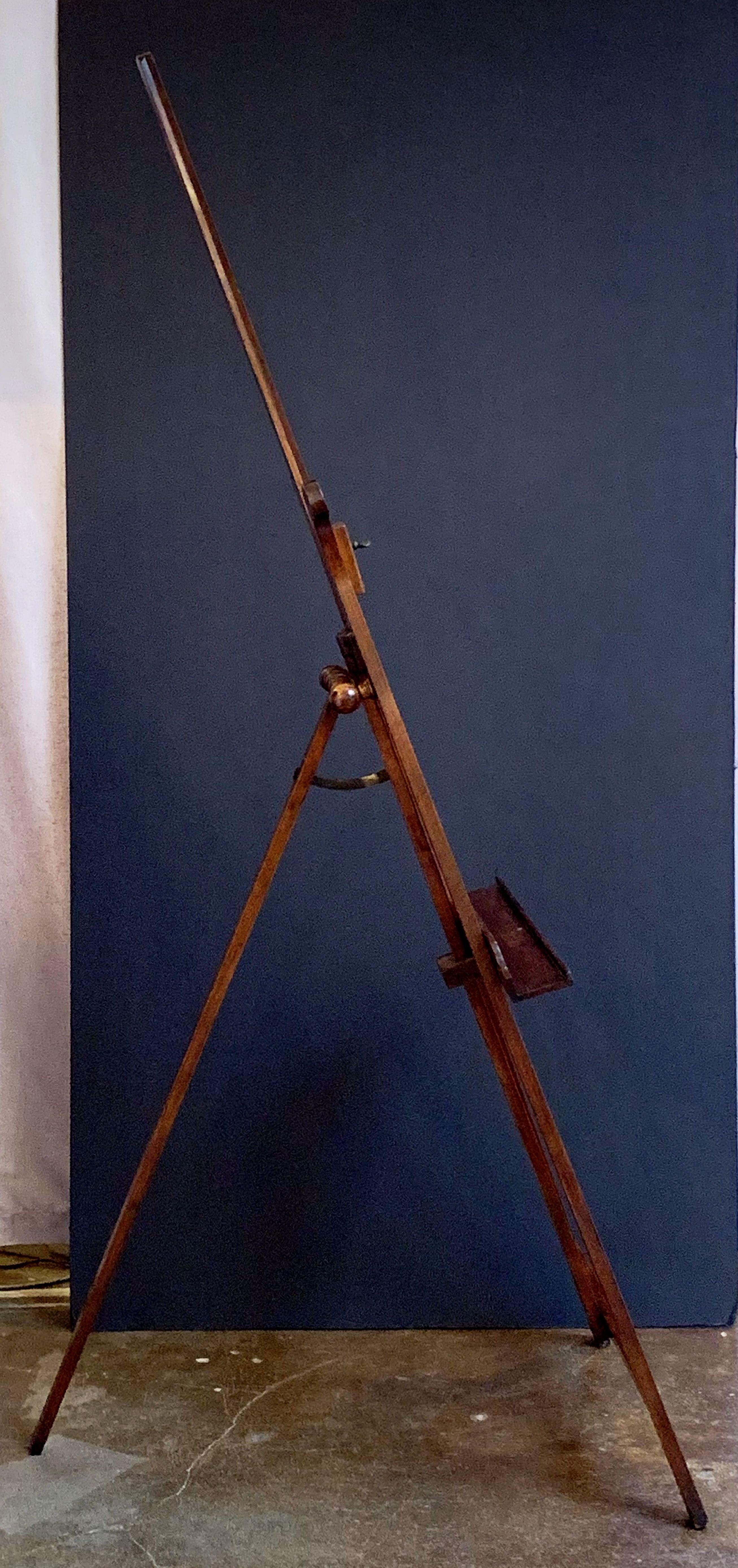 French Artist's Gallery Display or Studio Easel of Mahogany 4