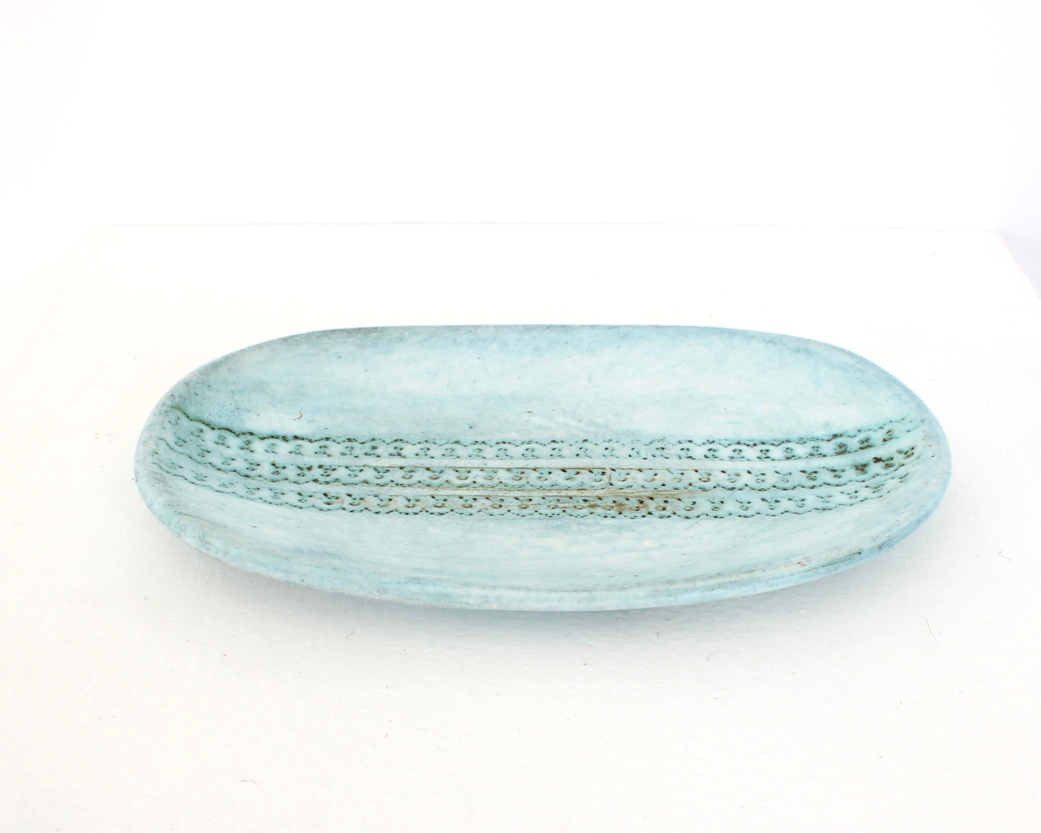 French Artists Michelle and Jacques Serre 2 Potiers Deux Potiers Ceramic Dish For Sale 2