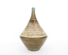 Artistas franceses Michelle y Jacques Serre Jarrón de cerámica 2 Potiers Deux Potiers