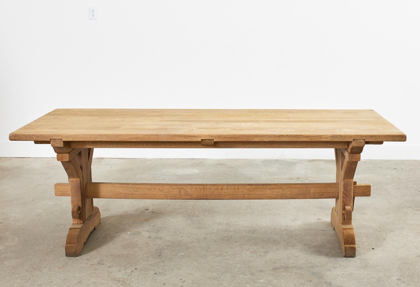 bleached oak dining table