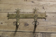 French Arts and Crafts Gothic Style Coat Hooks  Hand Made in Iron