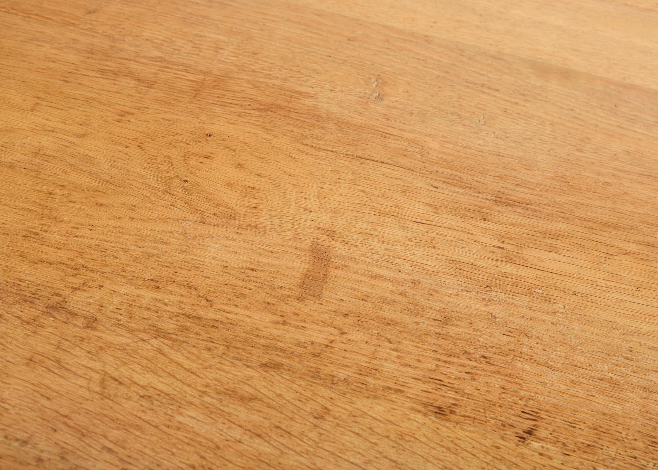 French Arts and Crafts Oak Farmhouse Trestle Dining Table 11
