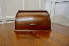 French Arts and Crafts Oak Stationary Box with Tambour