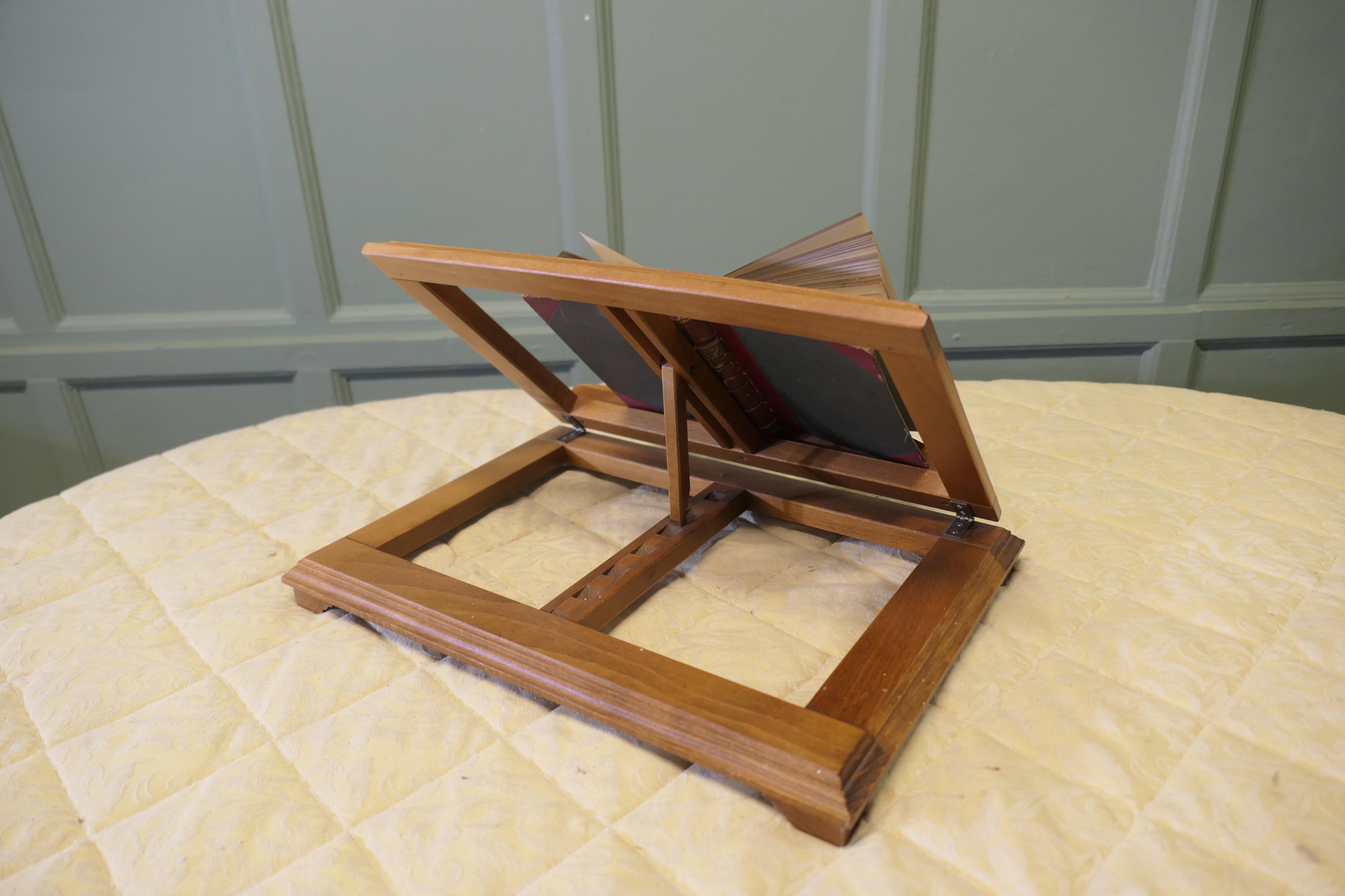 French Arts and Crafts Walnut Folding Book Rest or Music Stand, Lutrin 1