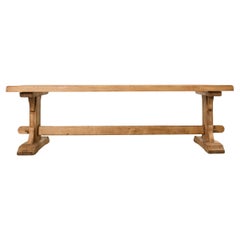 Artesanía Francesa Mesa de Comedor de Caballete de Roble Blanqueado 8 Pies