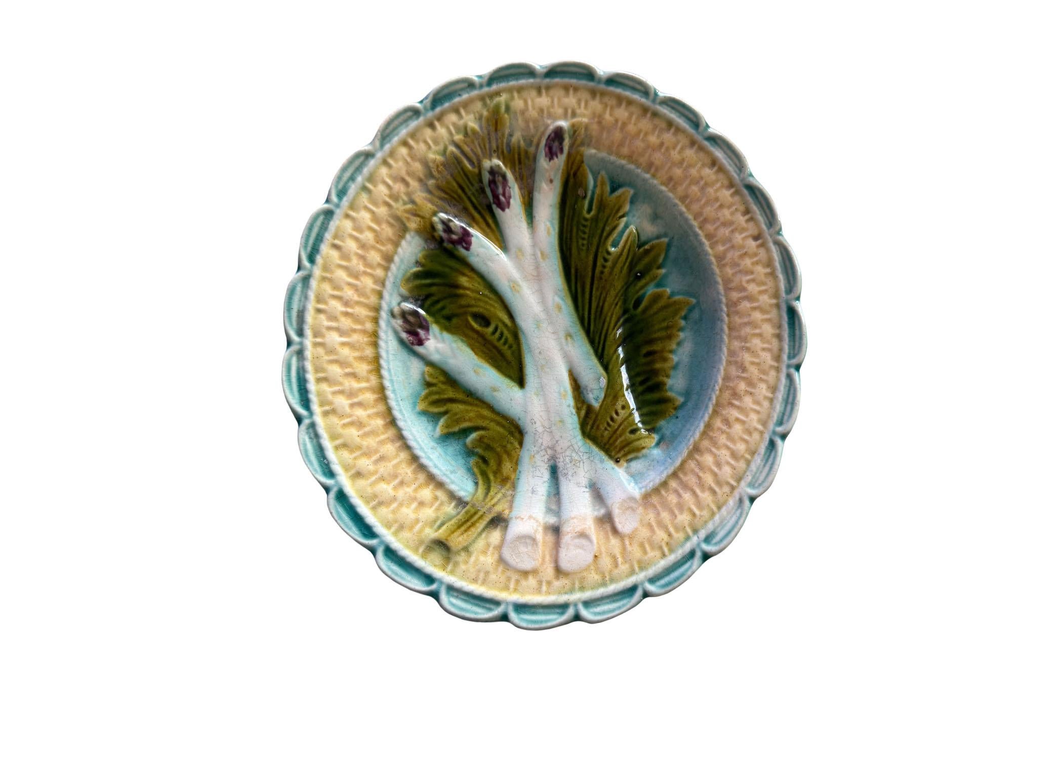 Late 19th Century French Asparagus Plate  For Sale