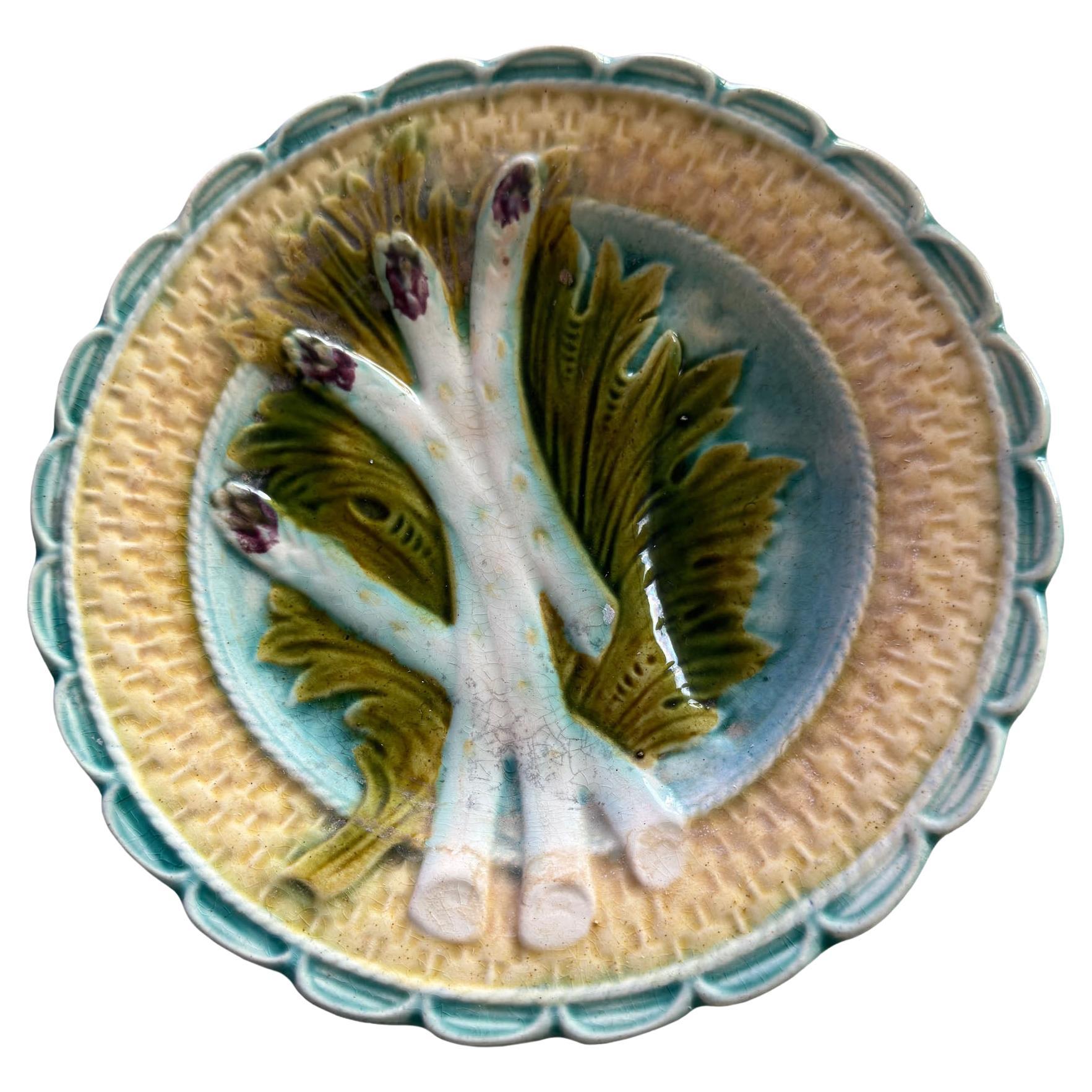 French Asparagus Plate  For Sale