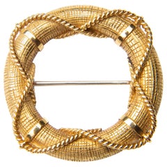 French Asprey 18 Karat Gold Life-Buoy Brooch